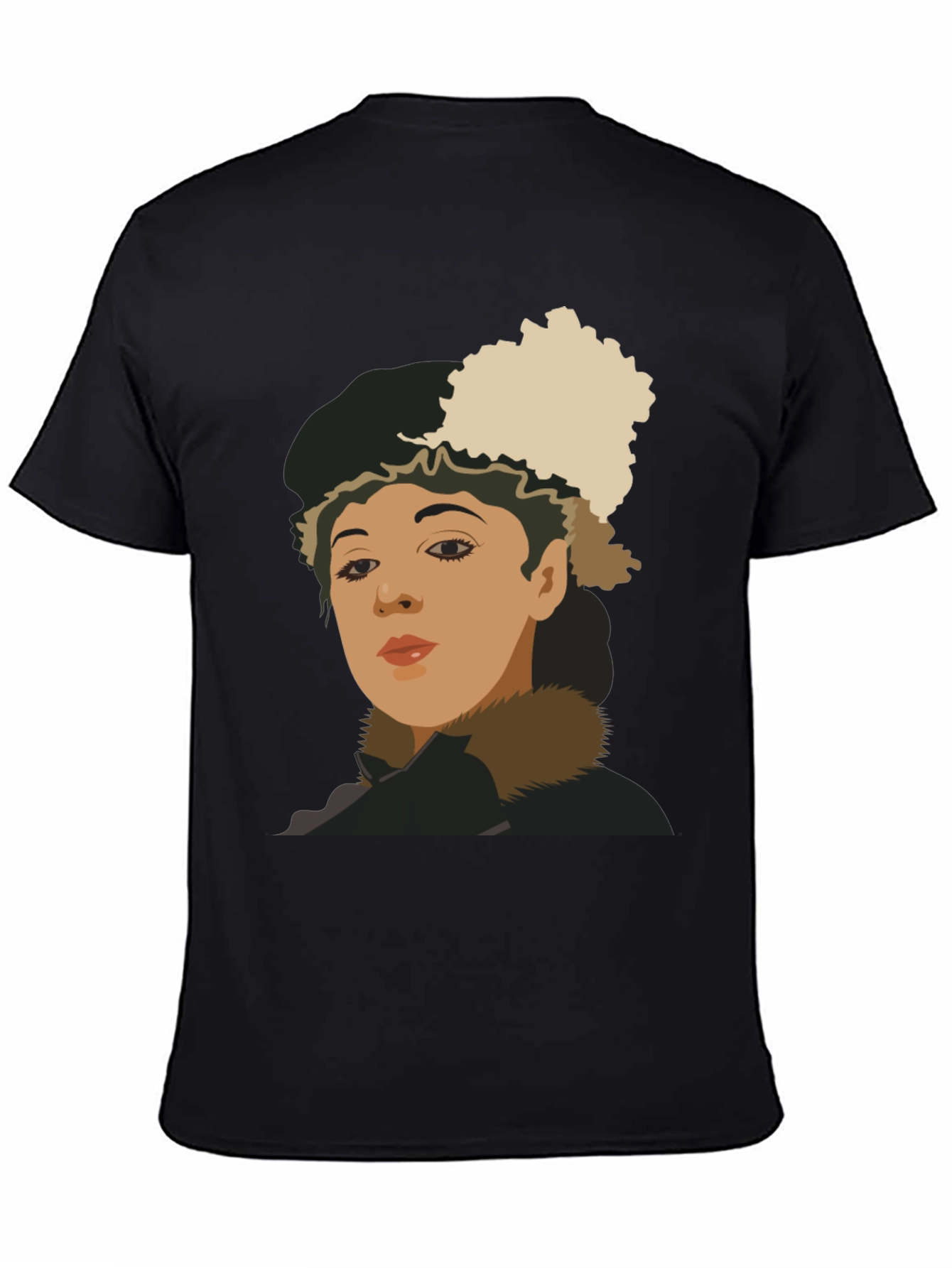 Retro Portrait Graphic Tee - Unisex Black T-Shirt