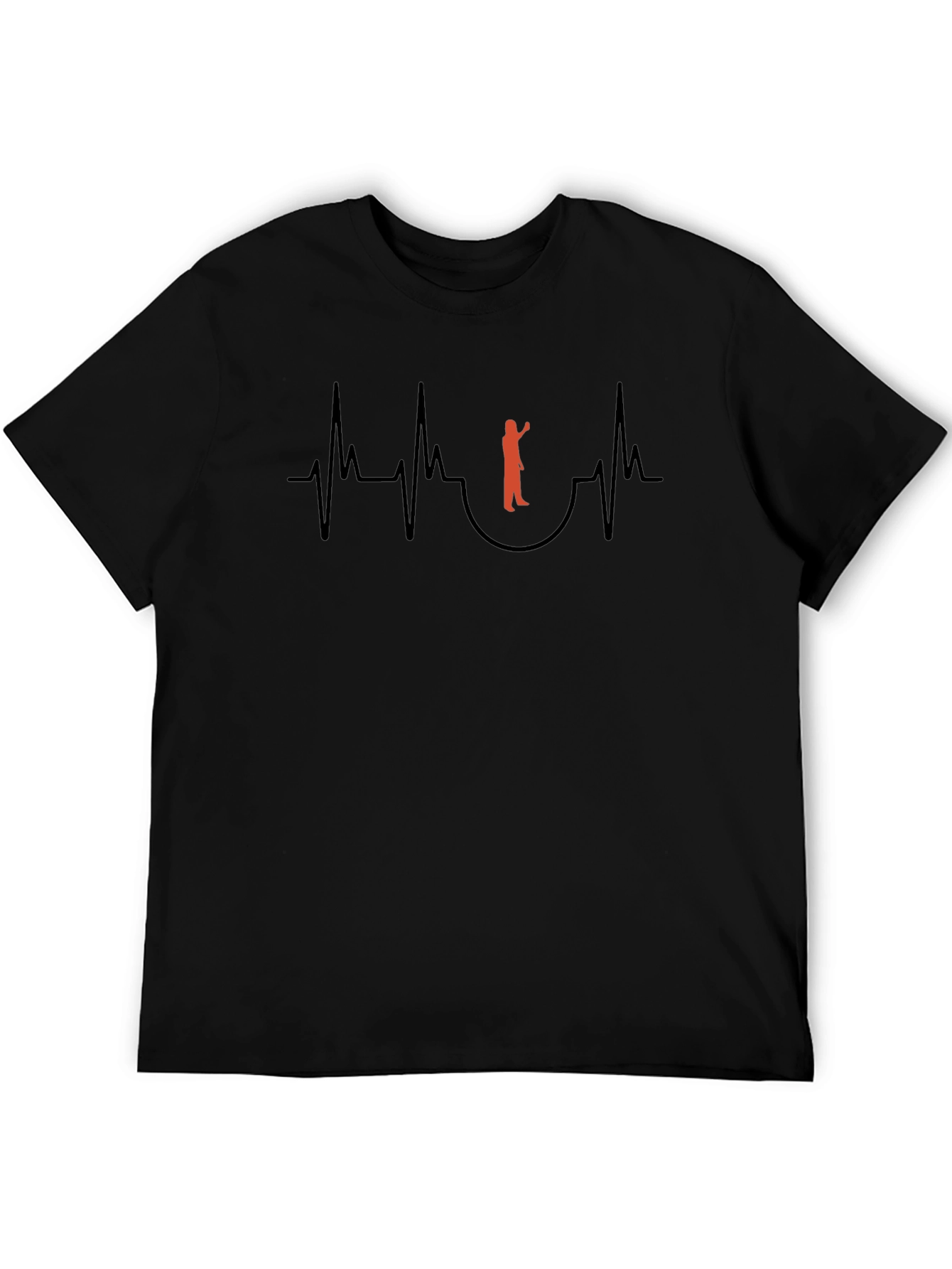 Lifeguard Heartbeat T-Shirt - Black Cotton Tee