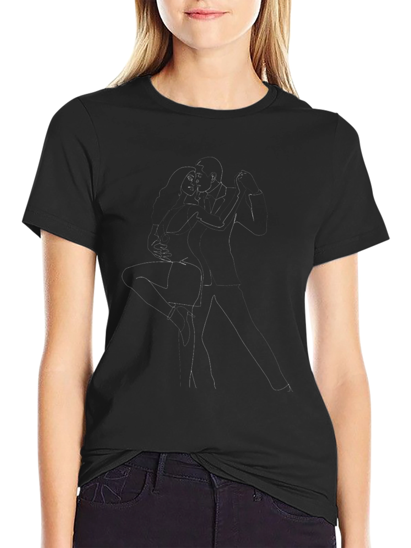 Tango Lovers Graphic Black Tee