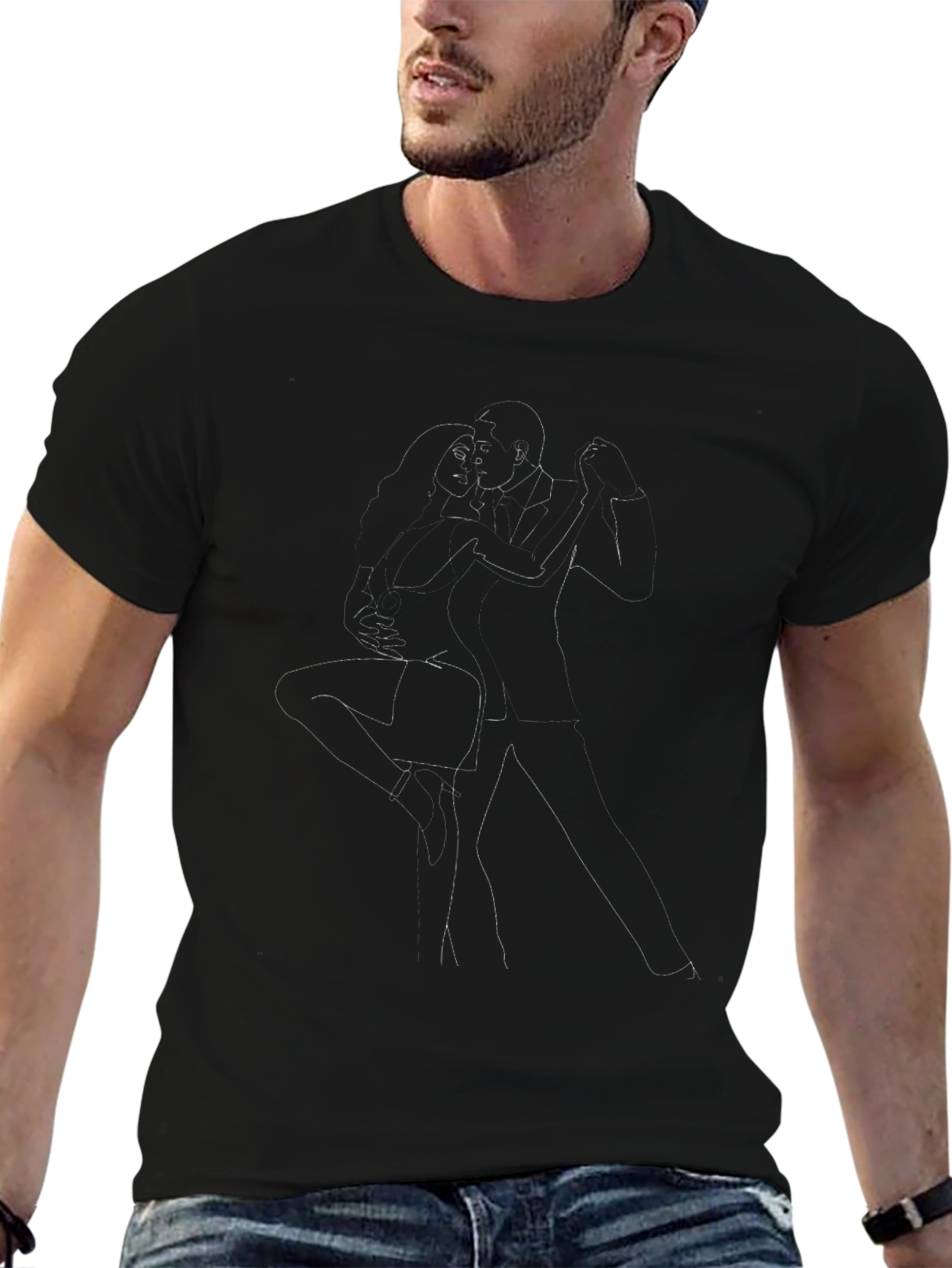 Tango Lovers Graphic Black Tee