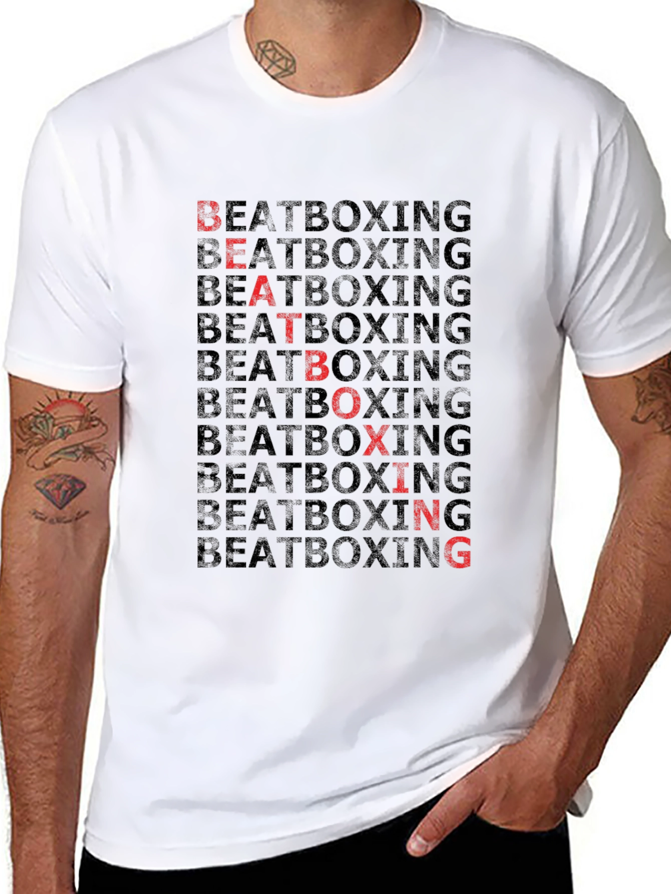 Beatboxing Graphic Tee - Black Cotton Blend