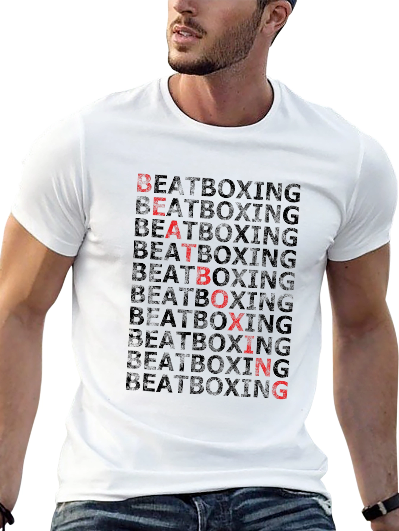 Beatboxing Graphic Tee - Black Cotton Blend