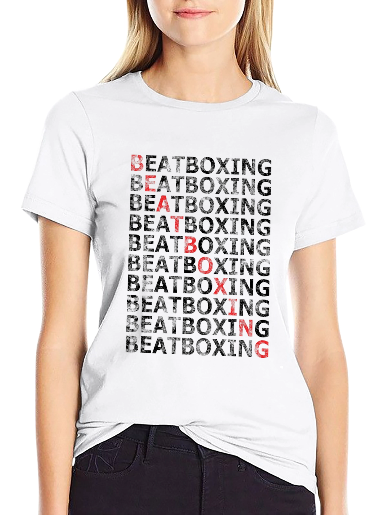 Beatboxing Graphic Tee - Black Cotton Blend