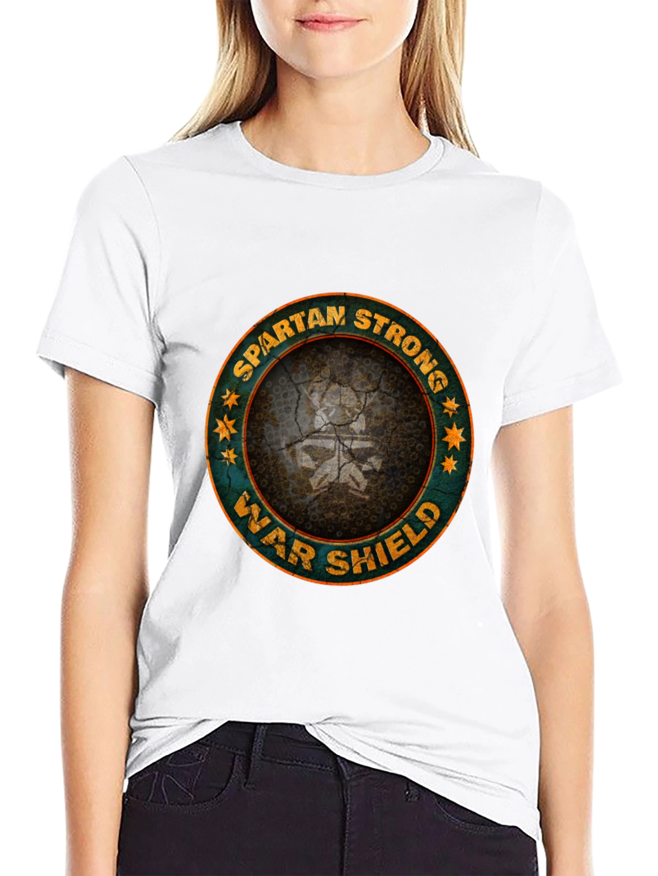 Spartan Strong War Shield T-Shirt