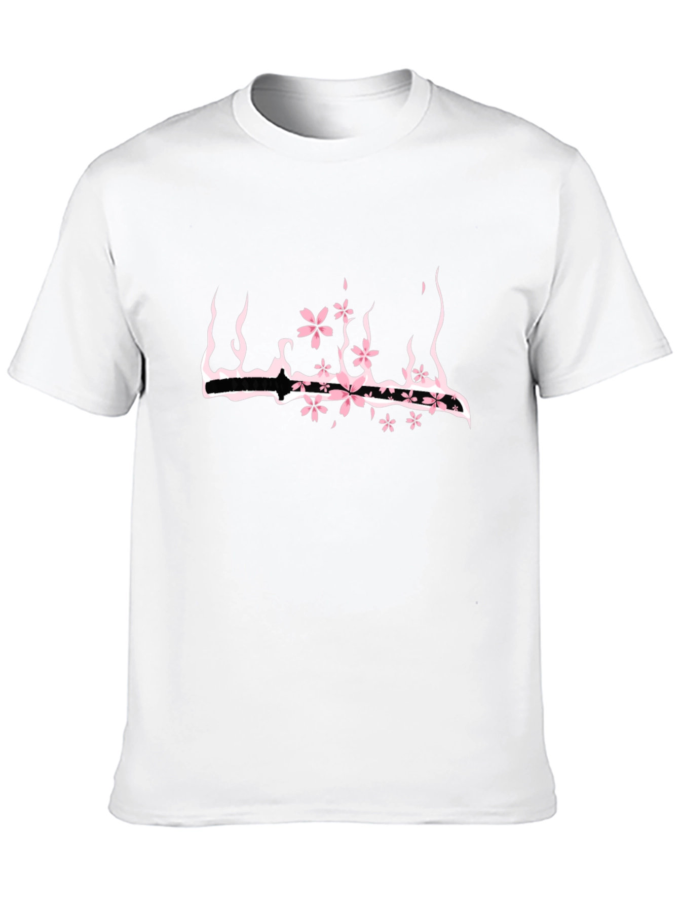 Floral Katana Black T-Shirt