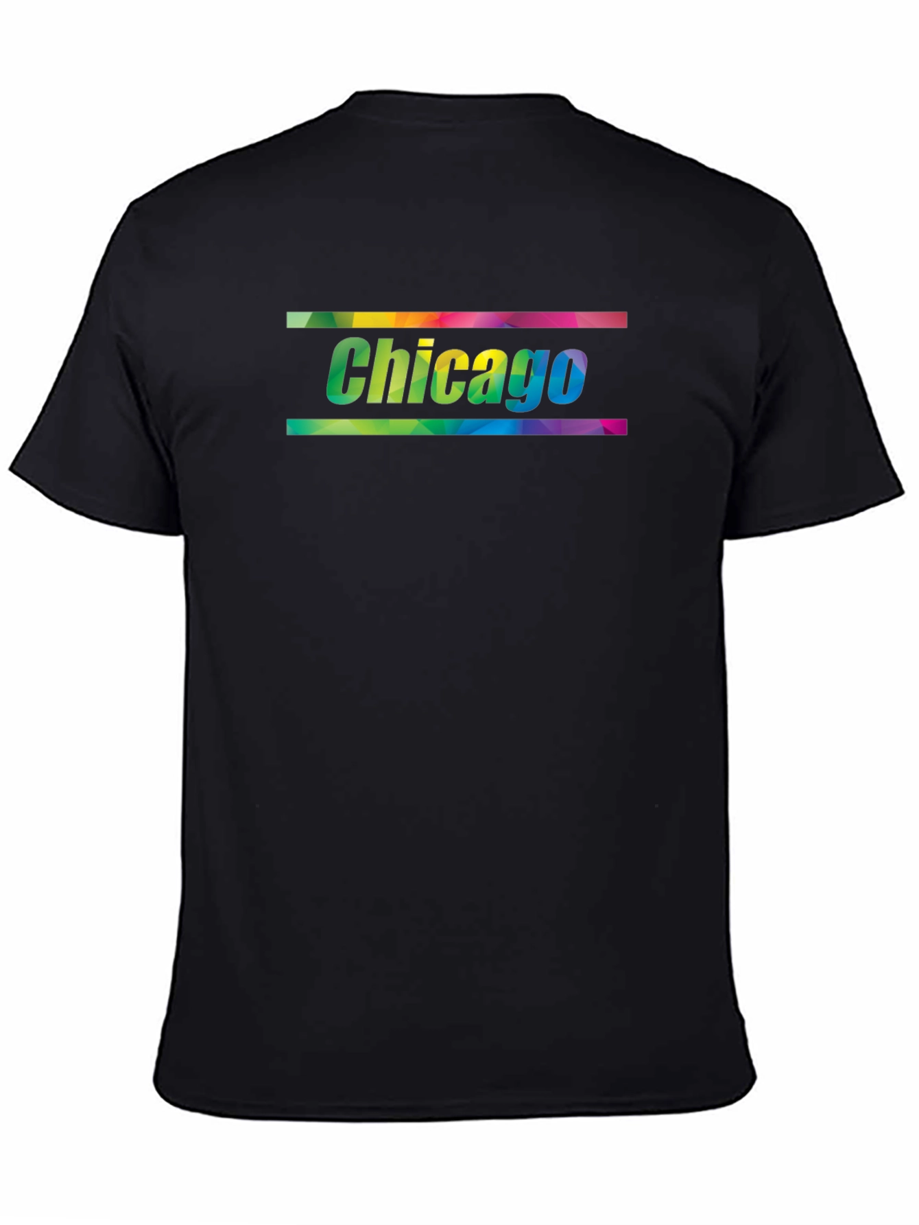 Chicago Rainbow Graphic Black T-Shirt