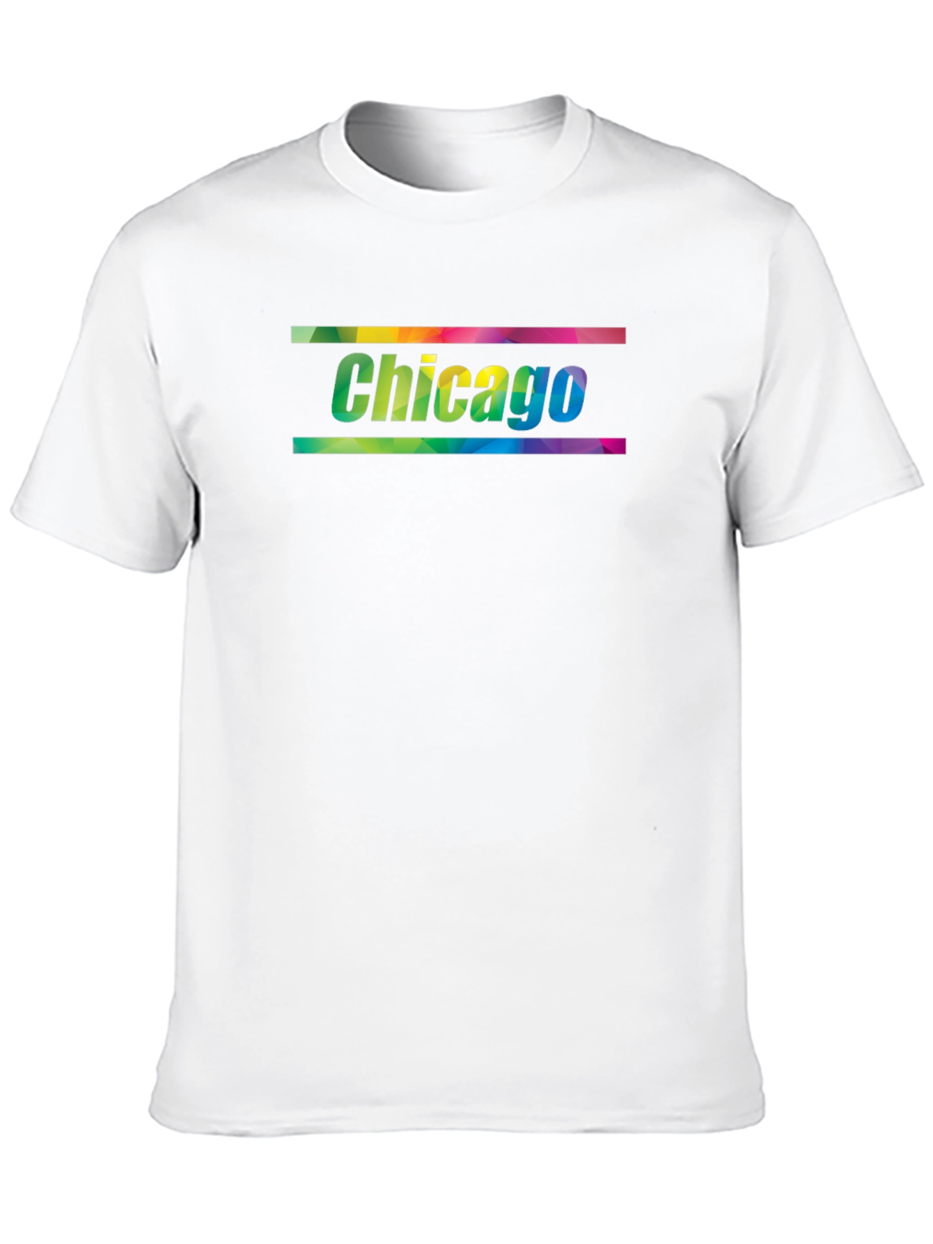 Chicago Rainbow Graphic Black T-Shirt