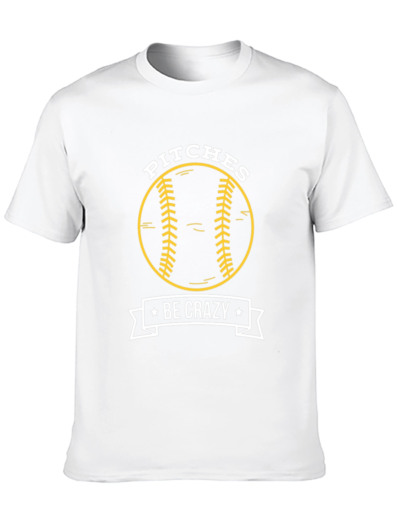 Pitches Be Crazy Baseball Graphic T-Shirt