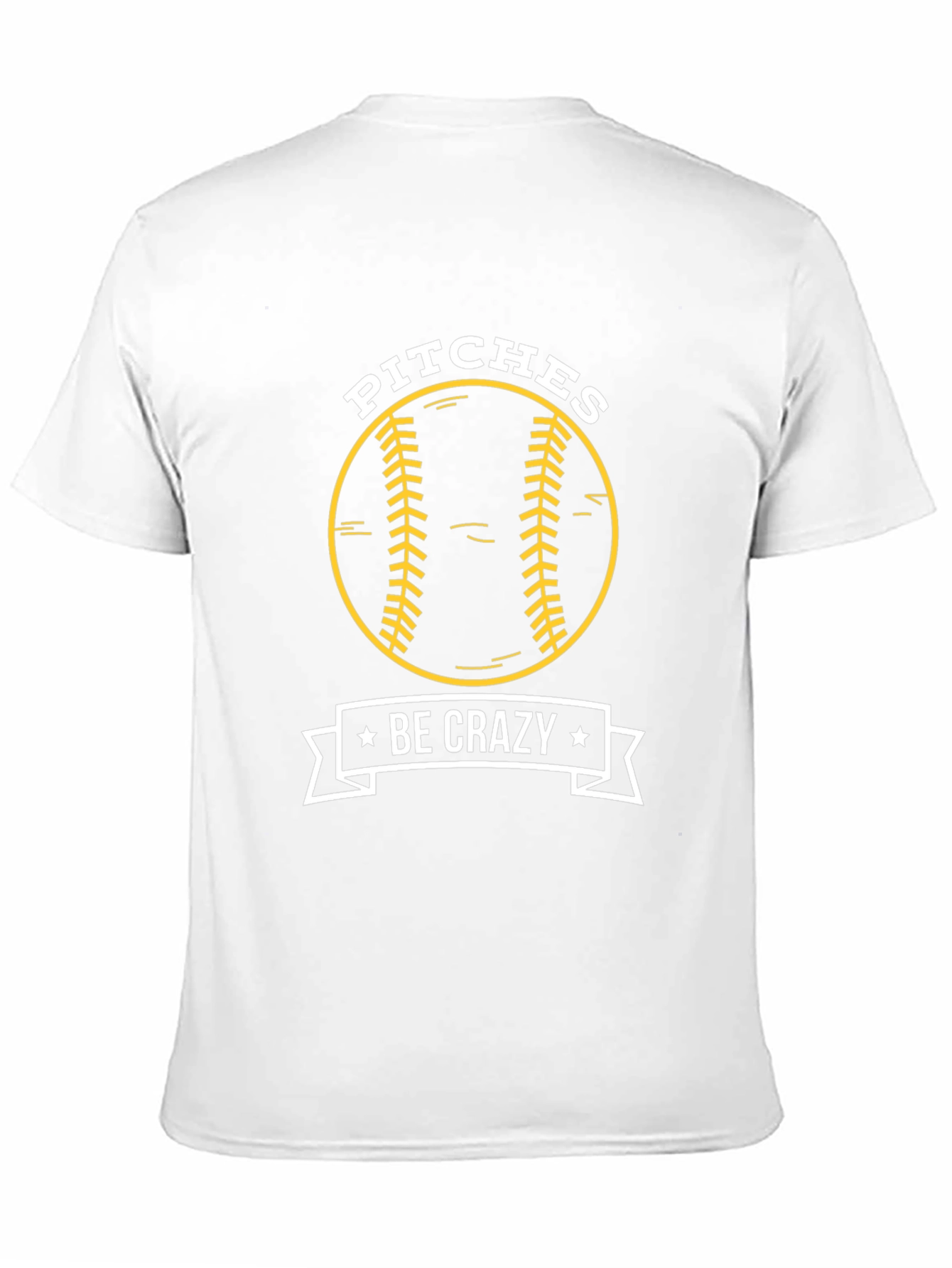 Pitches Be Crazy Baseball Graphic T-Shirt
