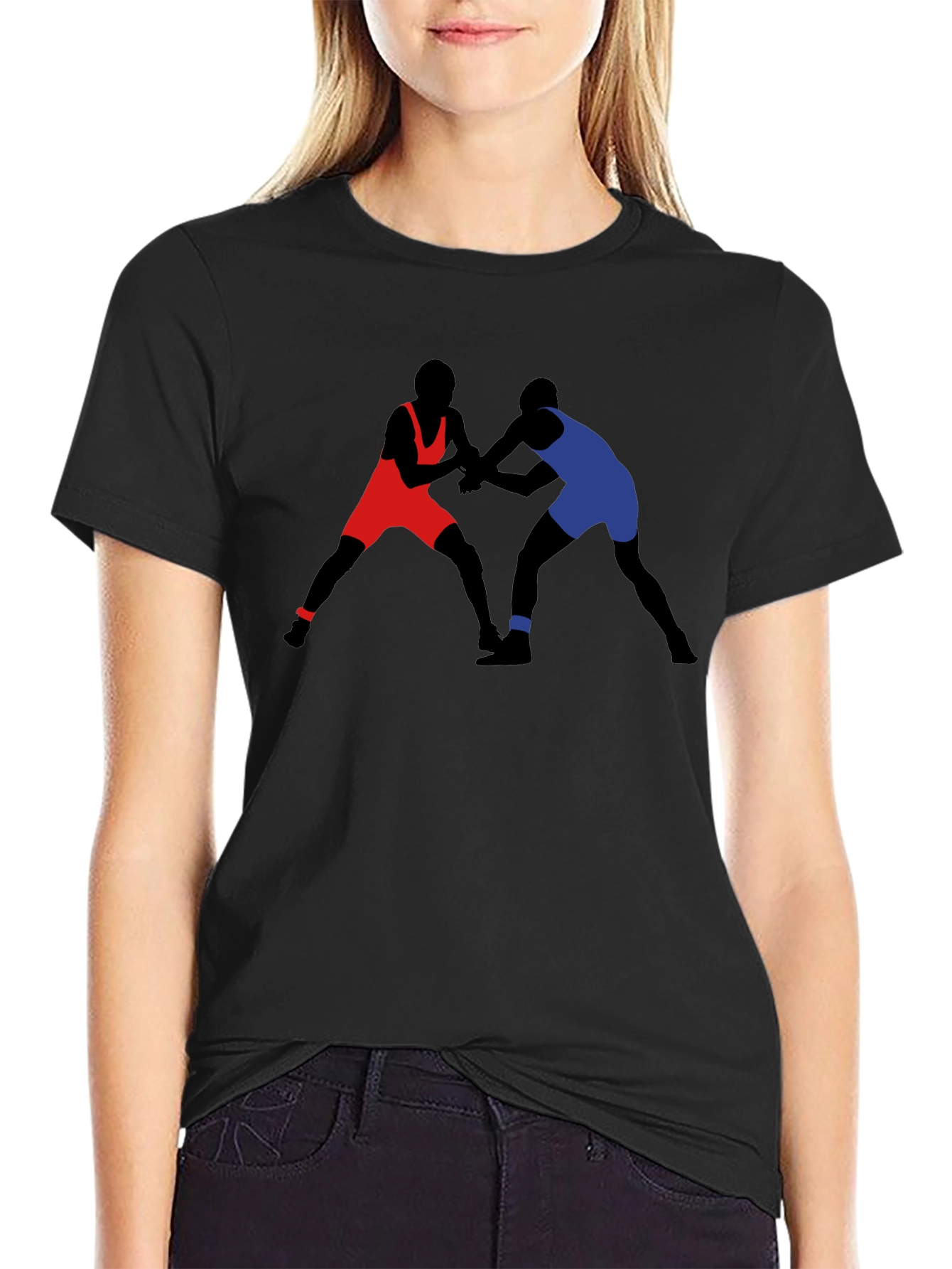 Wrestling Silhouette Graphic Tee