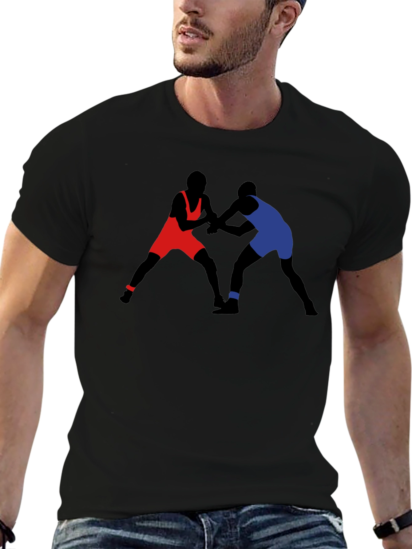 Wrestling Silhouette Graphic Tee
