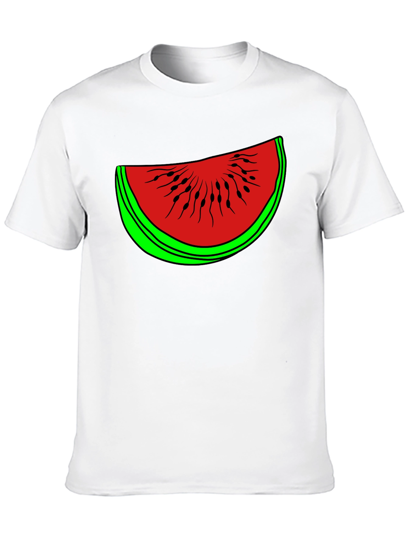 Funny Watermelon Slice Graphic T-Shirt