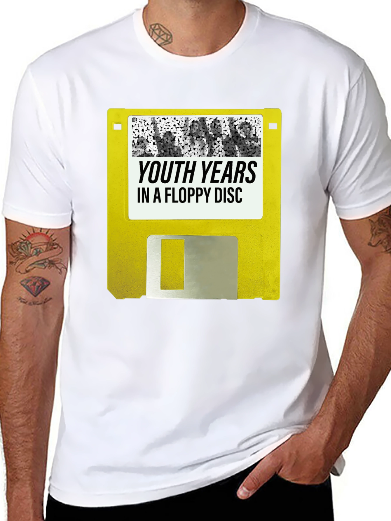 Retro Youth Years Floppy Disc Graphic Tee
