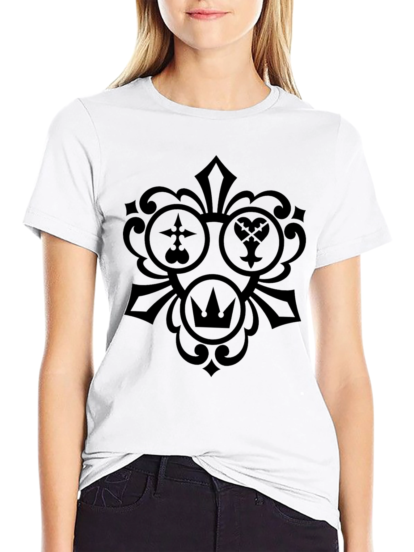 Kingdom Hearts Emblem Black T-Shirt