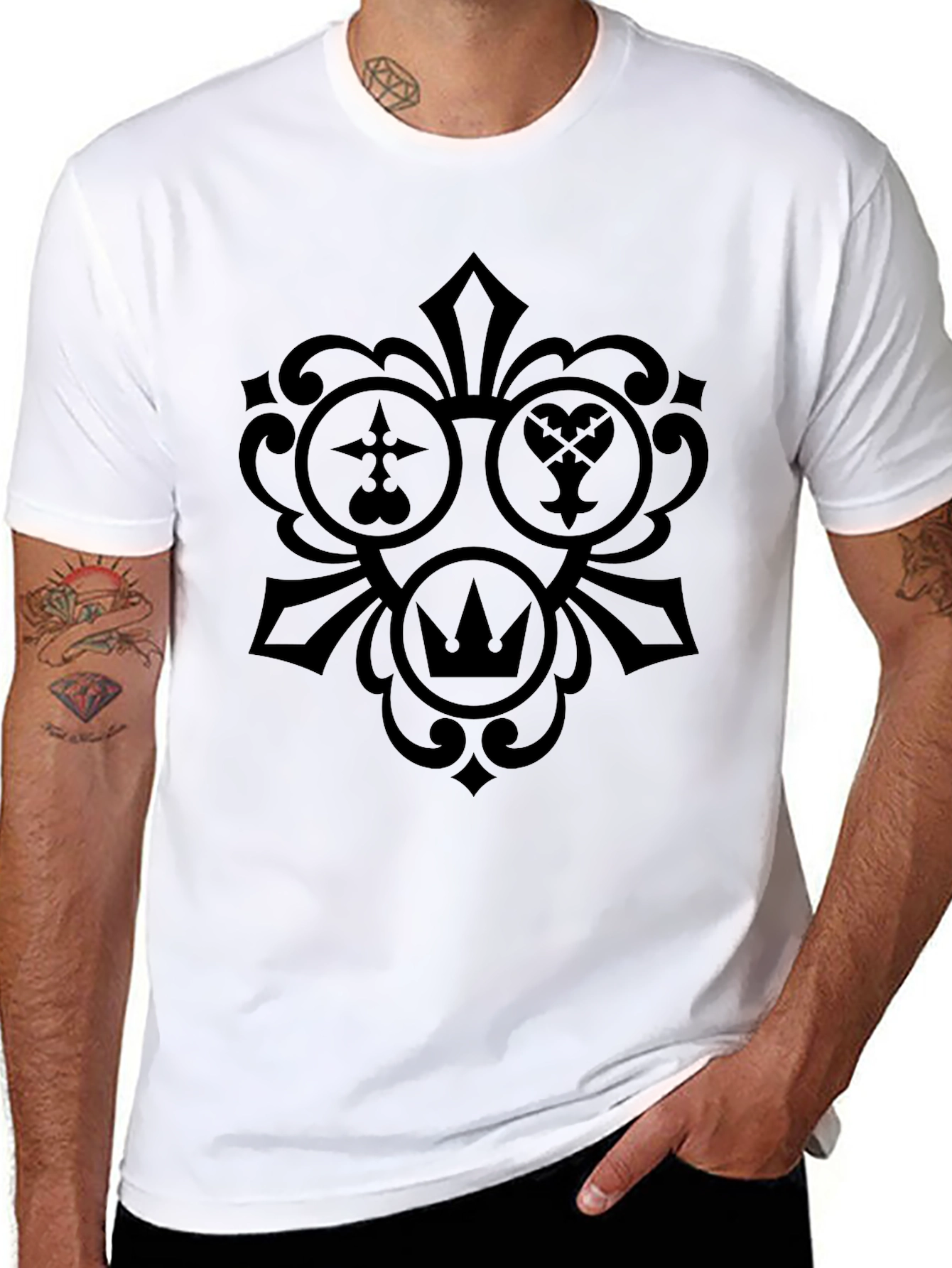 Kingdom Hearts Emblem Black T-Shirt