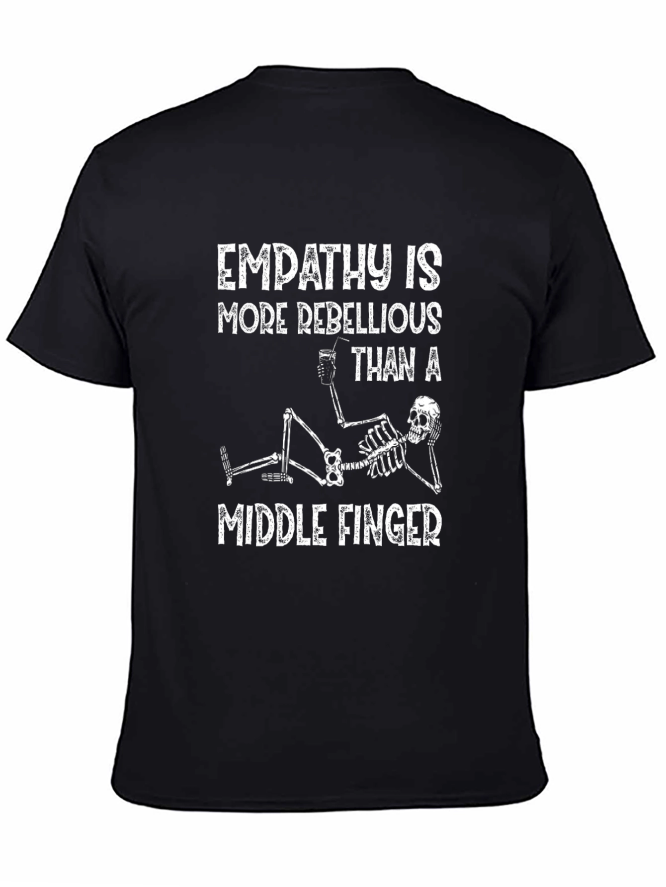 Empathy Rebellious Skeleton Graphic Tee