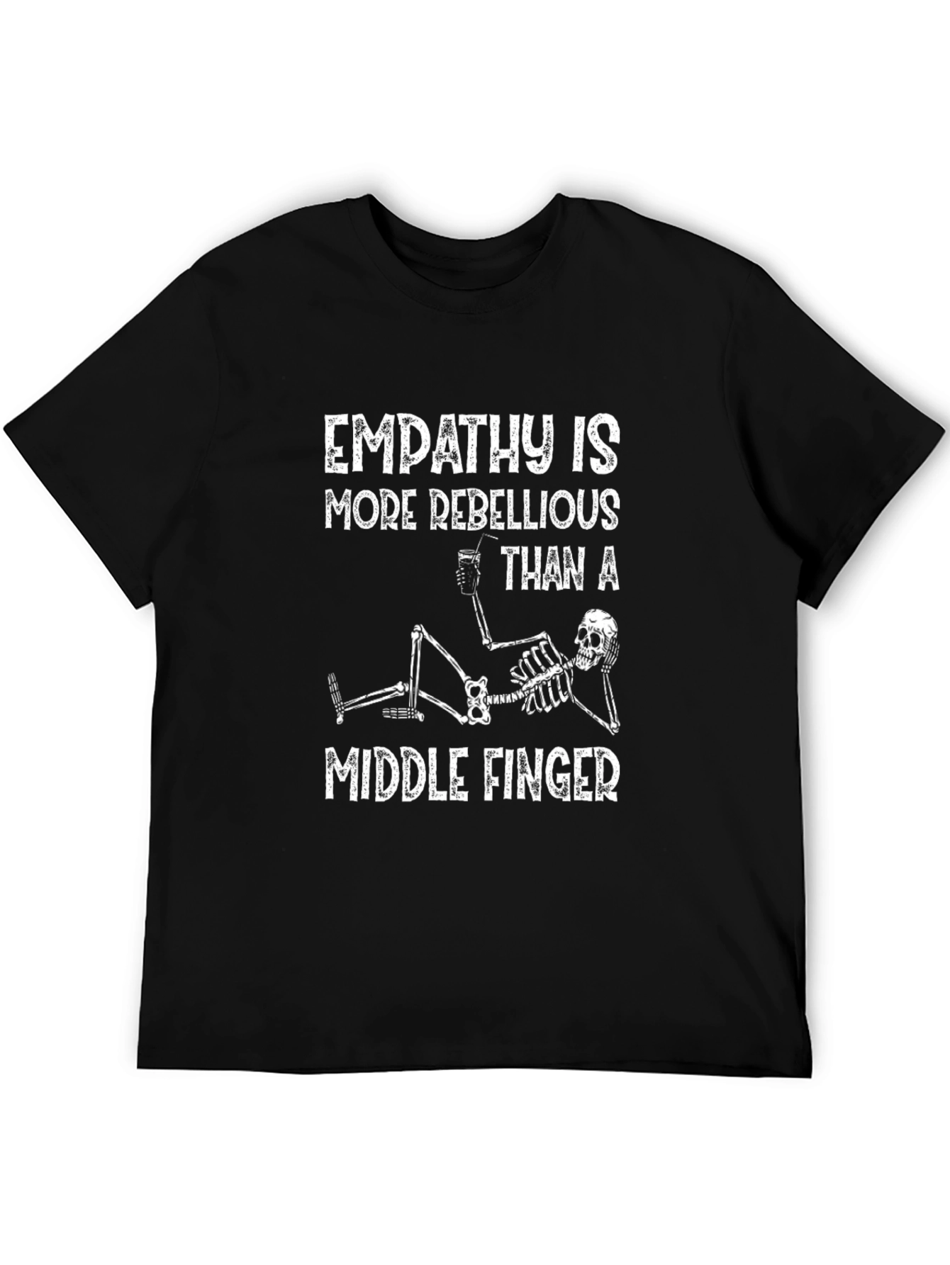 Empathy Rebellious Skeleton Graphic Tee