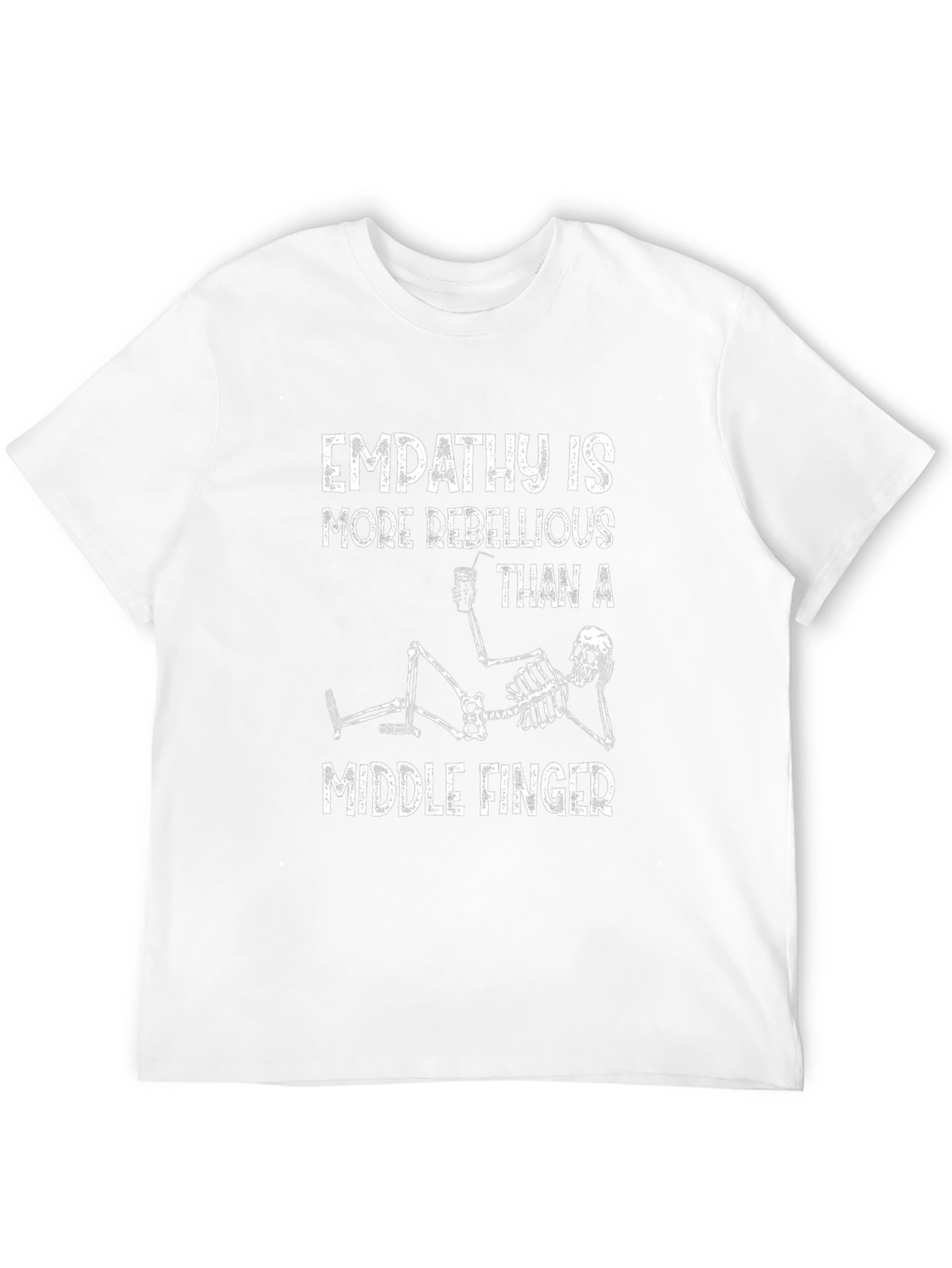 Empathy Rebellious Skeleton Graphic Tee