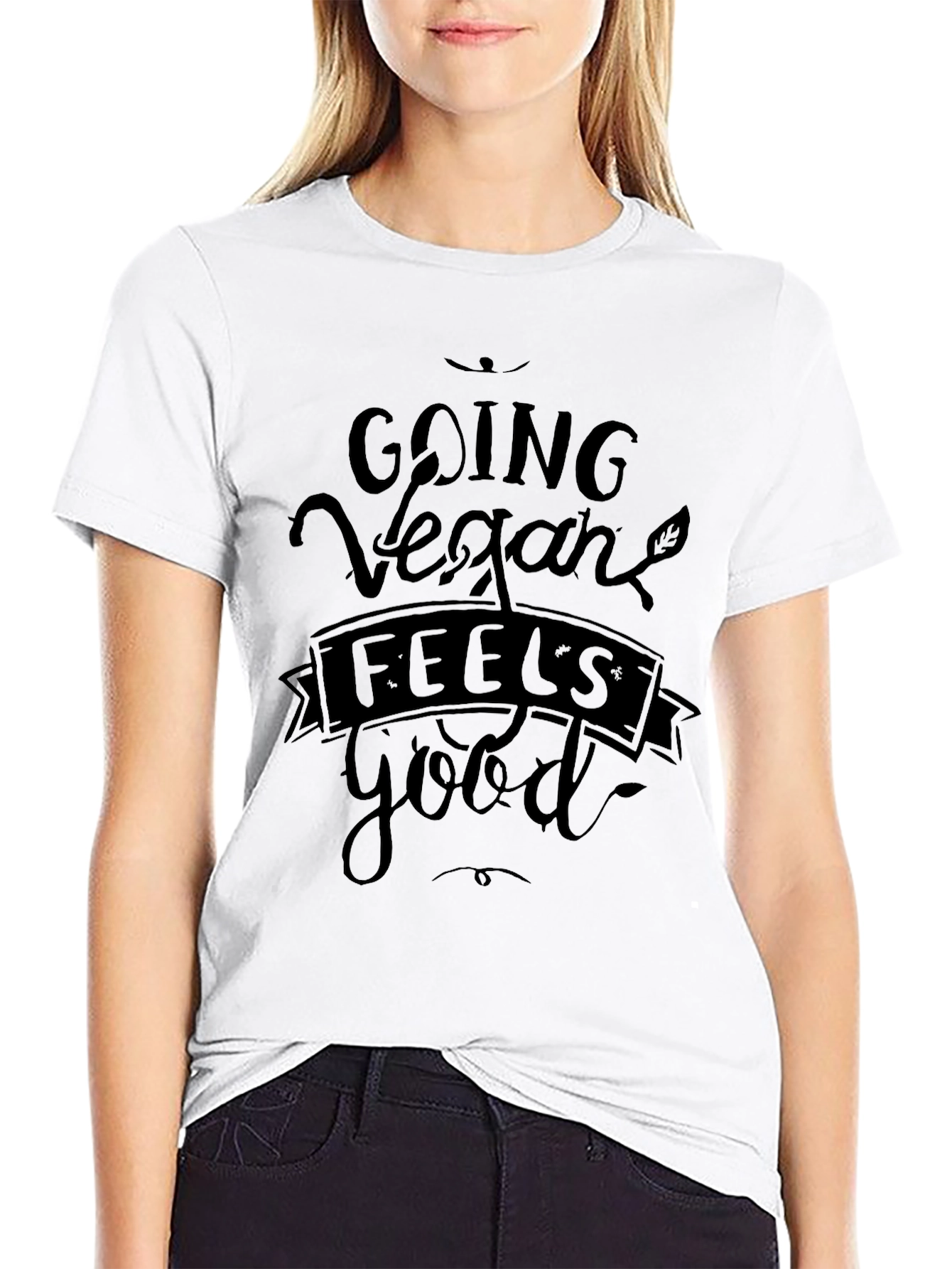 Vegan Feels Good Black T-Shirt