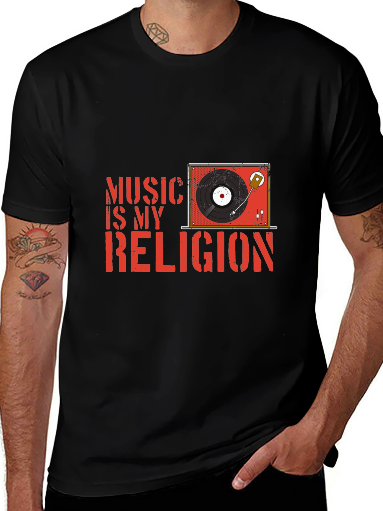 Music is My Religion Graphic T-Shirt