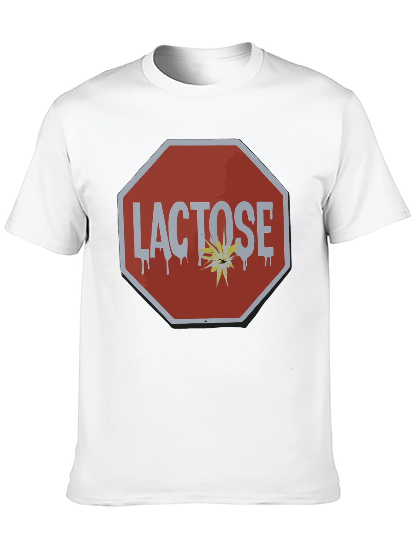 Lactose Intolerance Stop Sign T-Shirt