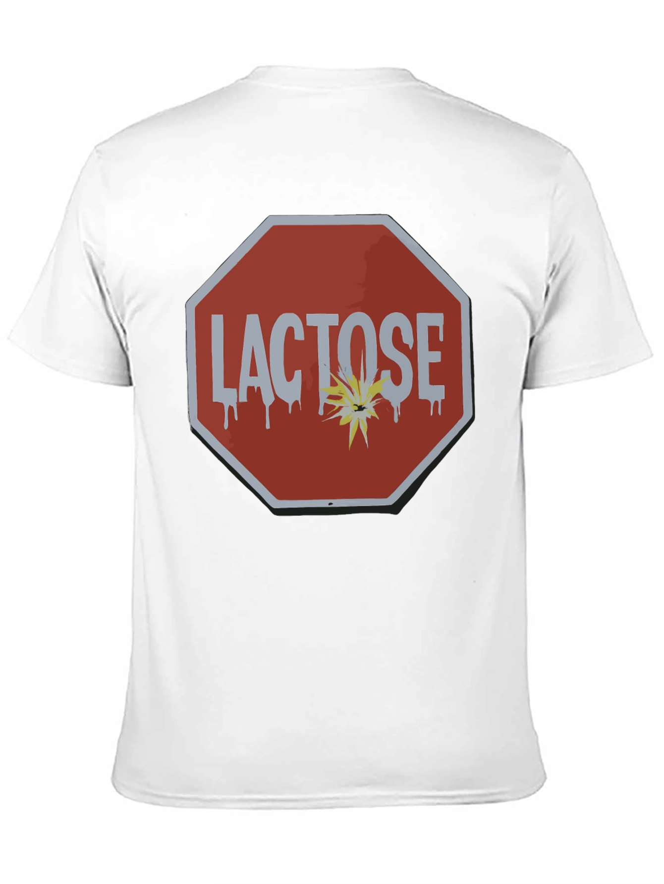 Lactose Intolerance Stop Sign T-Shirt