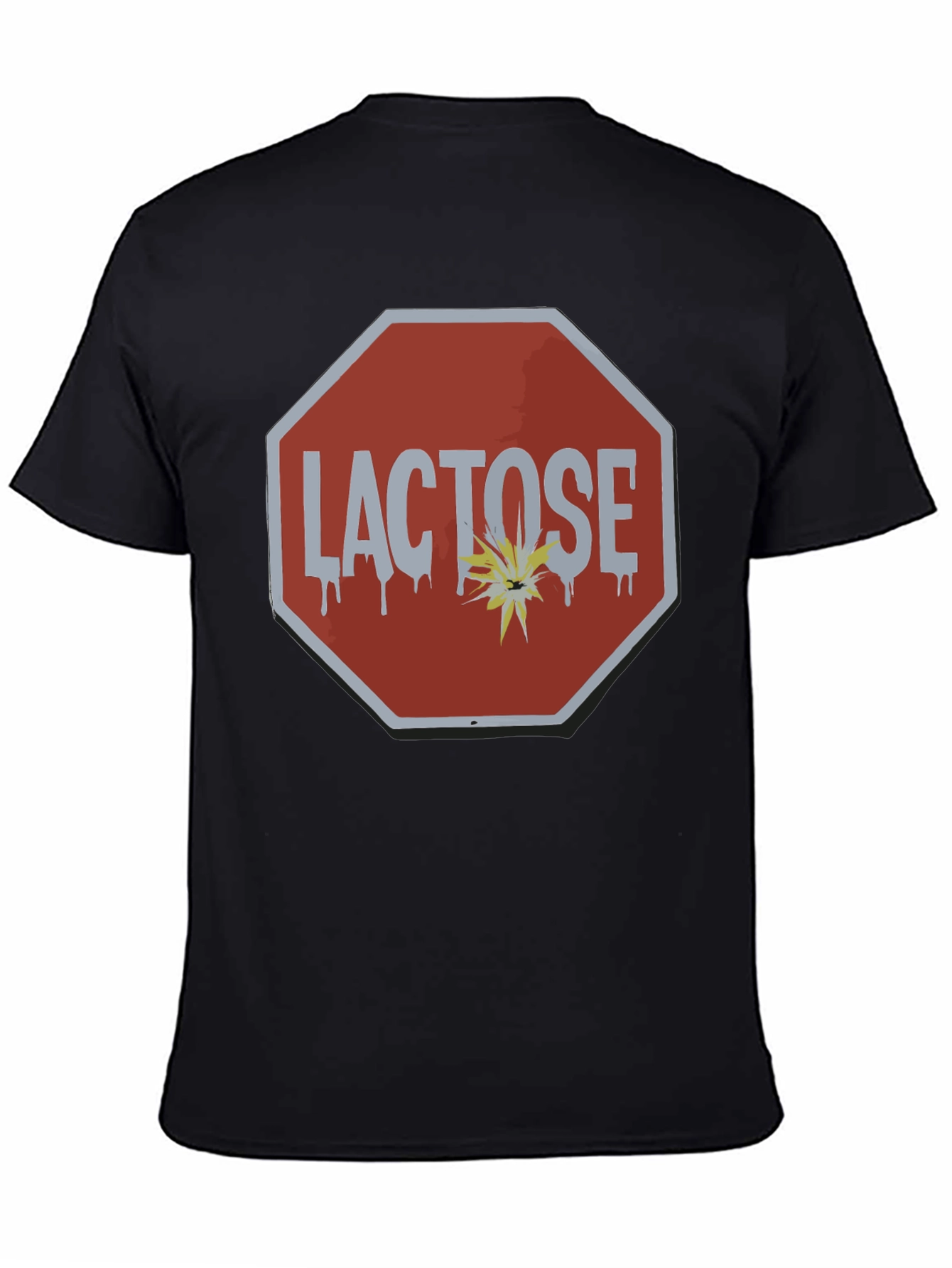 Lactose Intolerance Stop Sign T-Shirt
