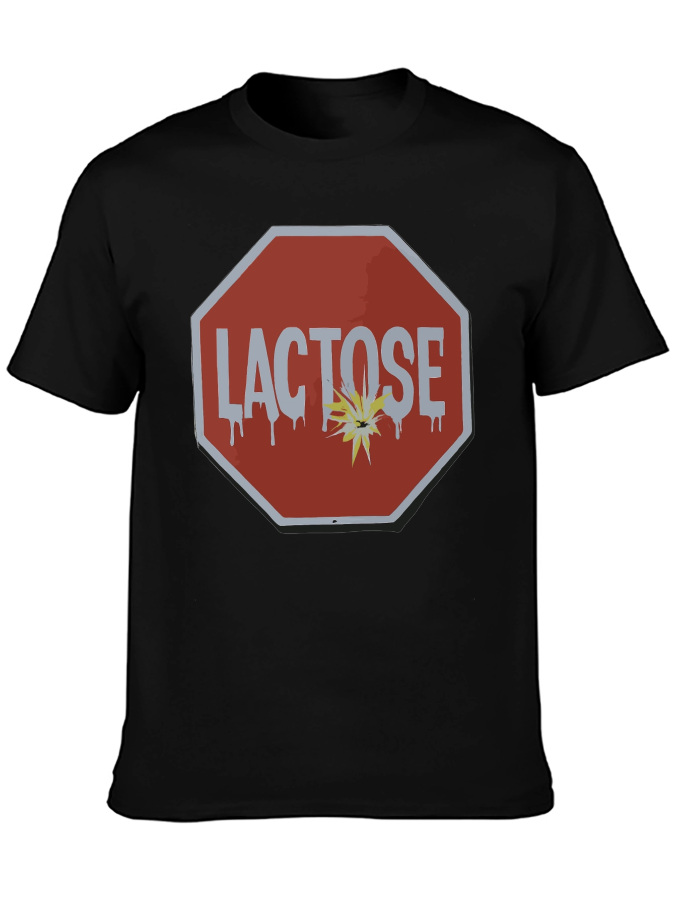 Lactose Intolerance Stop Sign T-Shirt