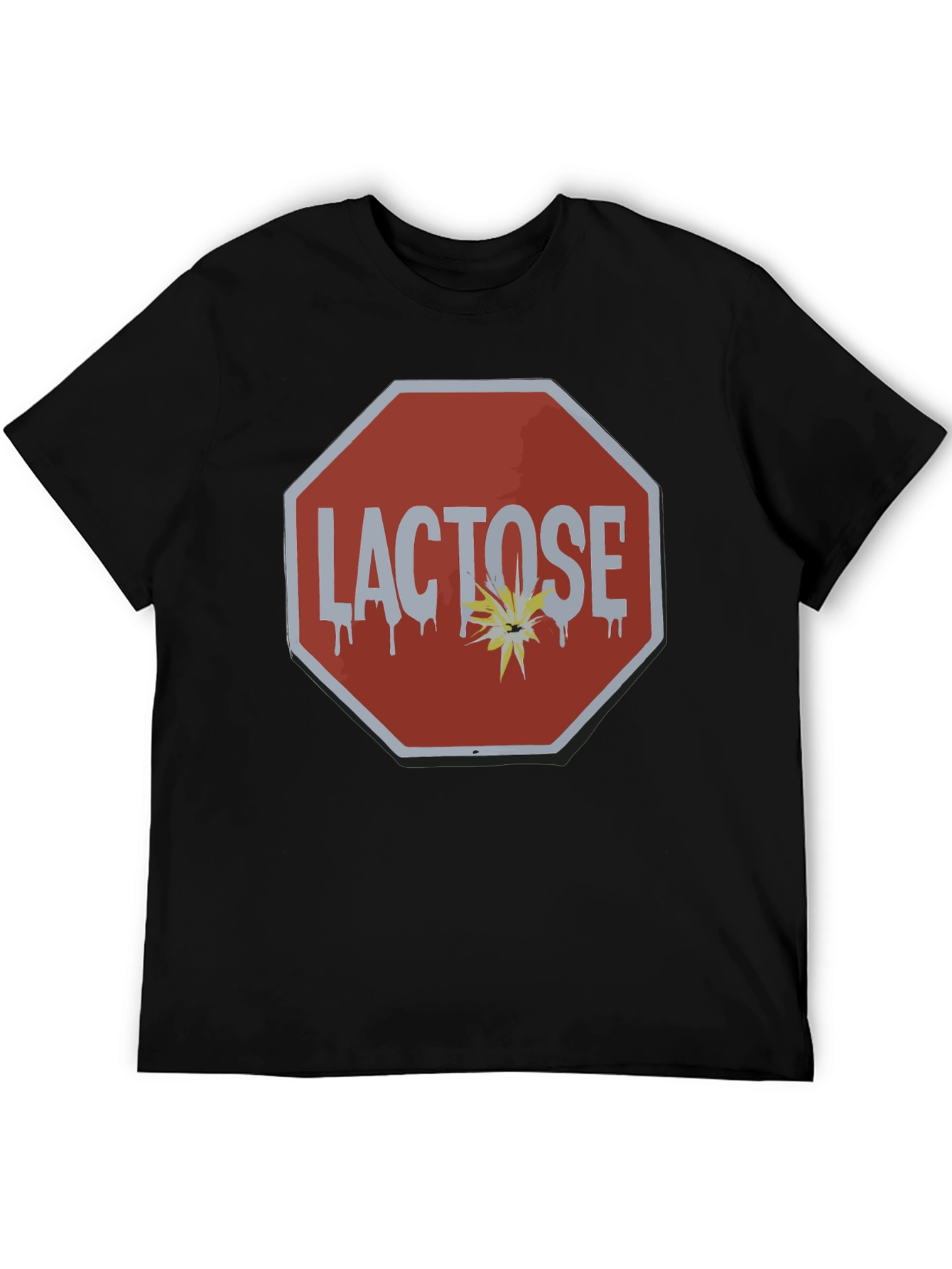 Lactose Intolerance Stop Sign T-Shirt