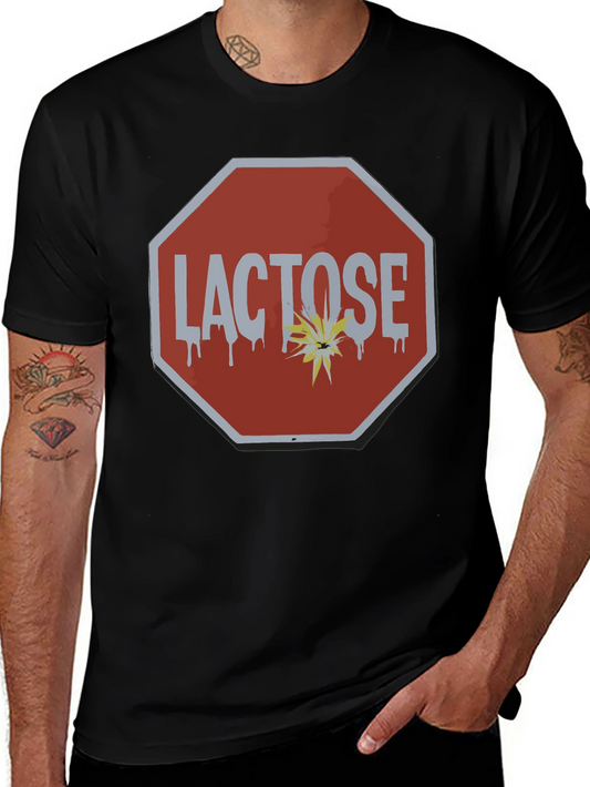Lactose Intolerance Stop Sign T-Shirt