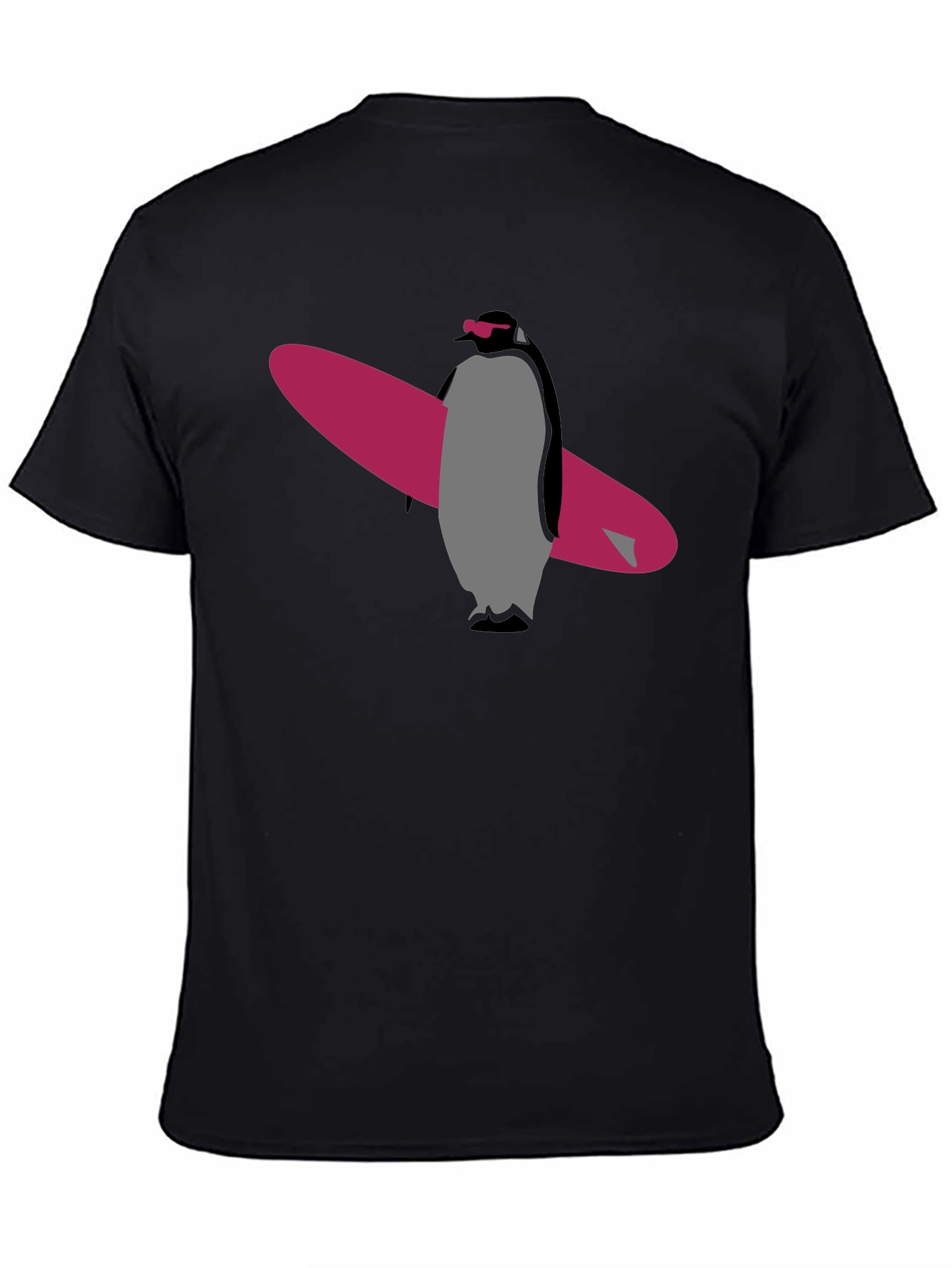 Cool Penguin Surfer Graphic T-Shirt