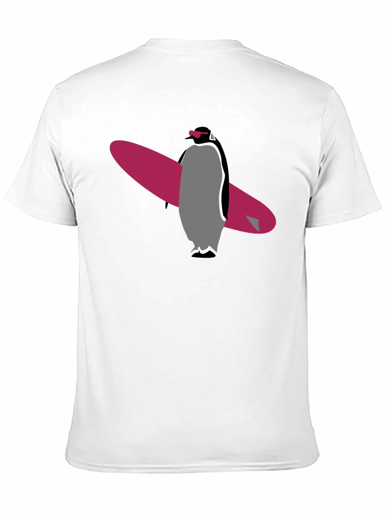 Cool Penguin Surfer Graphic T-Shirt
