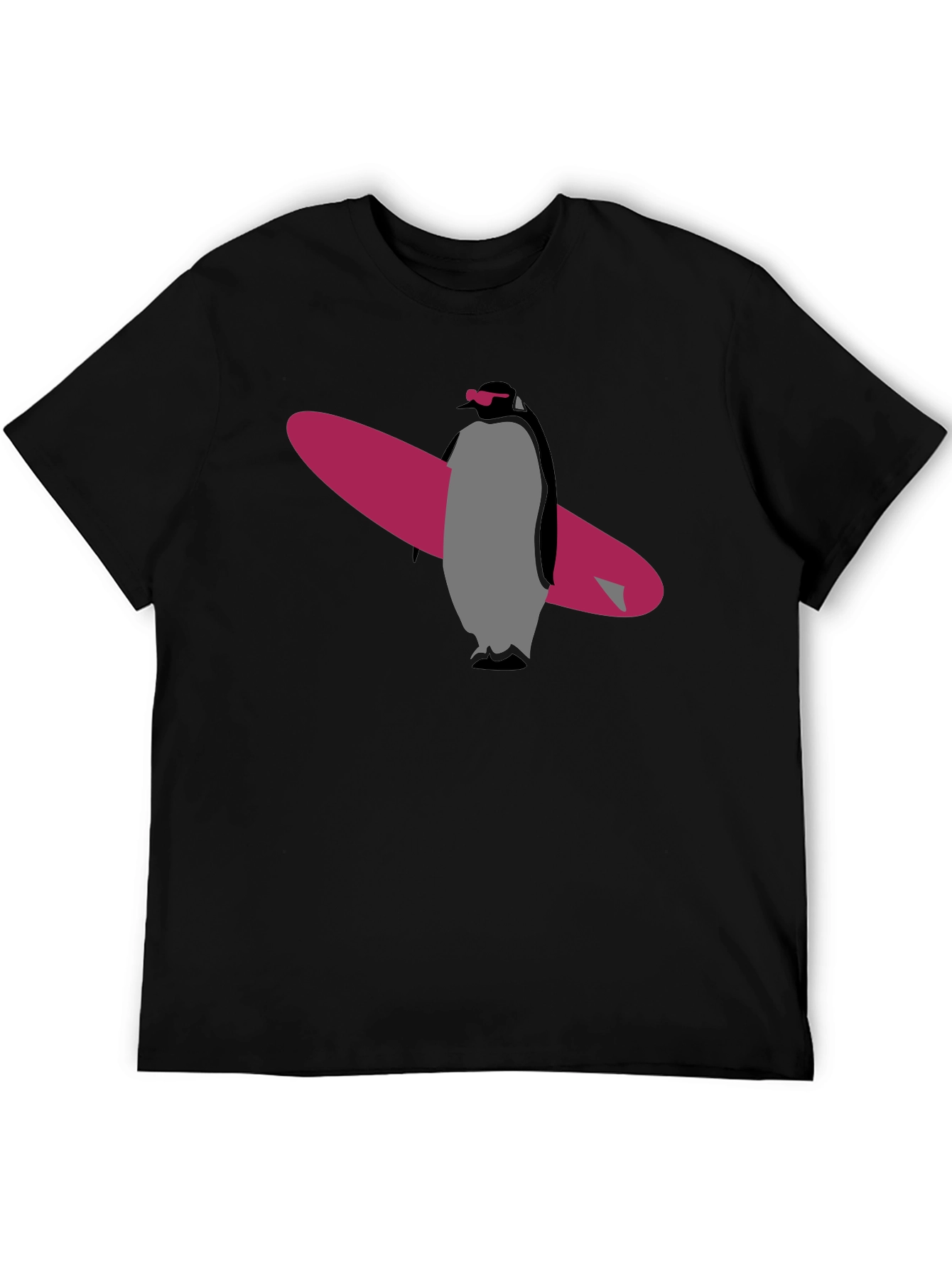 Cool Penguin Surfer Graphic T-Shirt