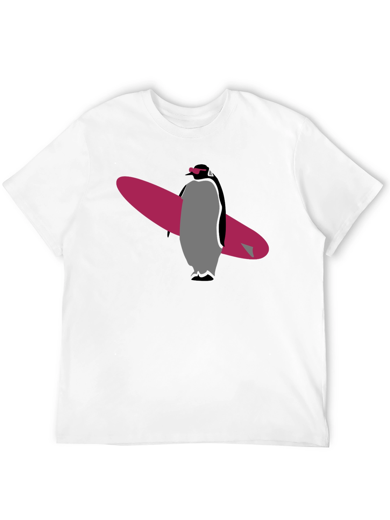 Cool Penguin Surfer Graphic T-Shirt