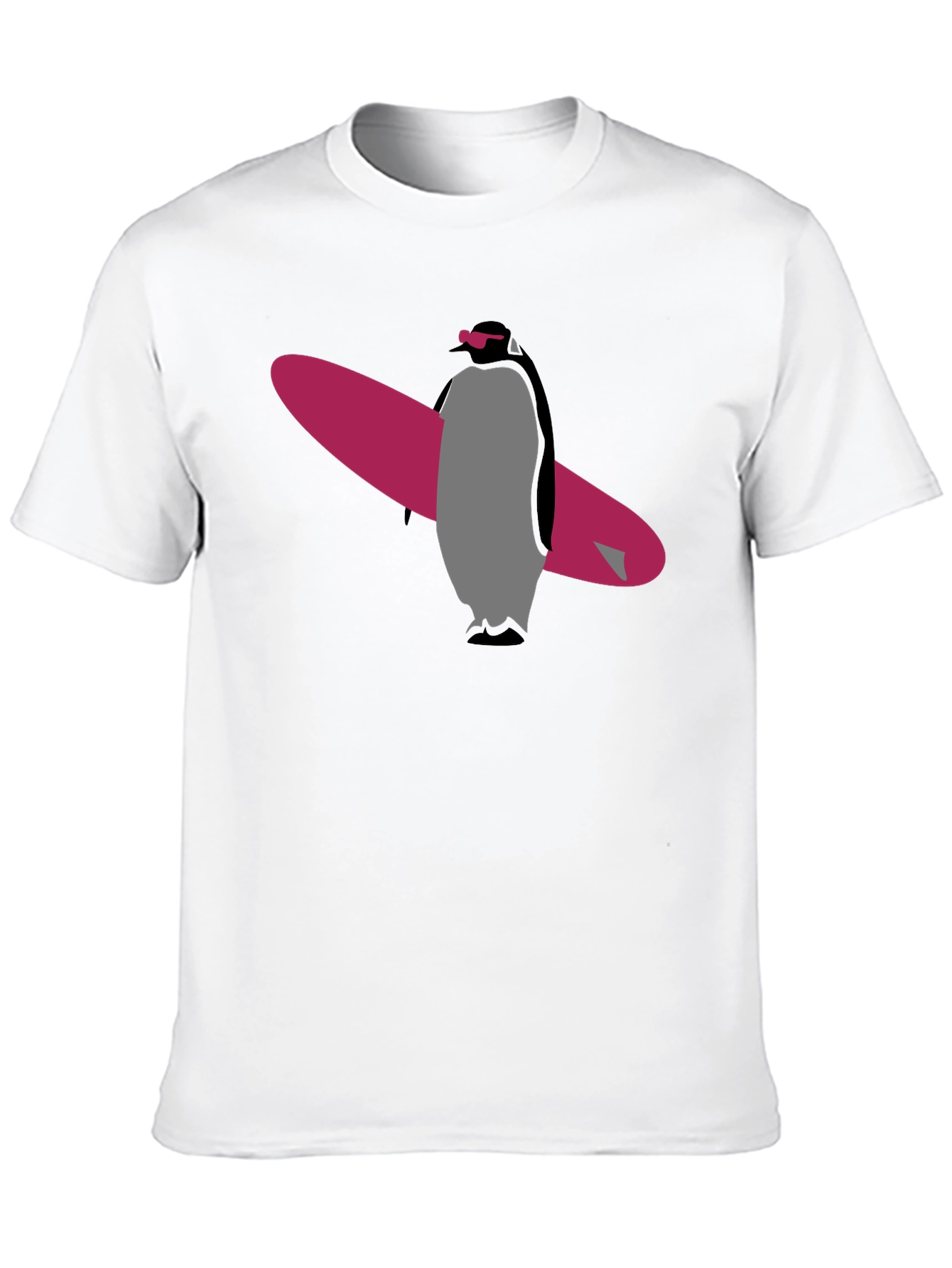 Cool Penguin Surfer Graphic T-Shirt