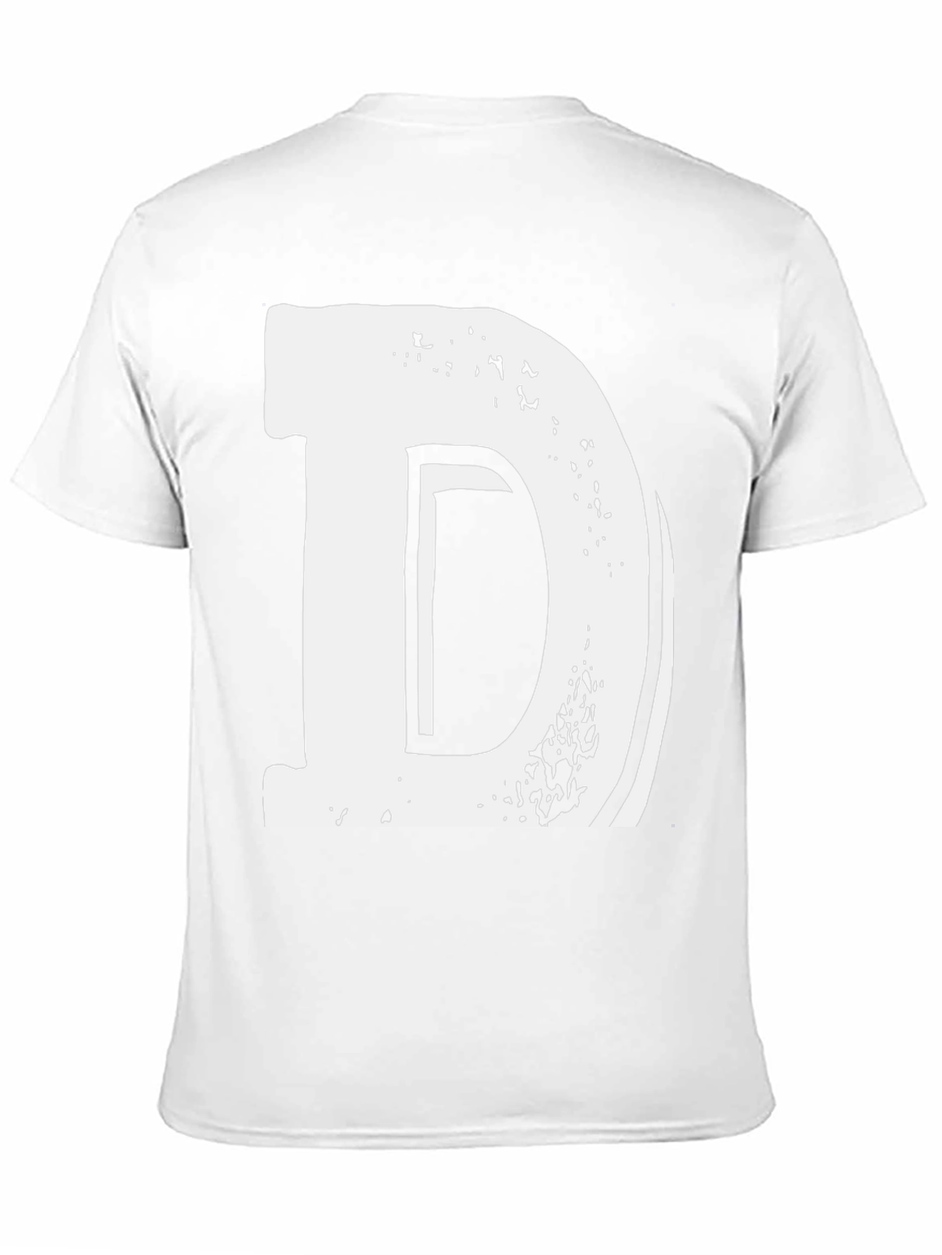 Bold Letter D Graphic Tee - Casual Black T-Shirt