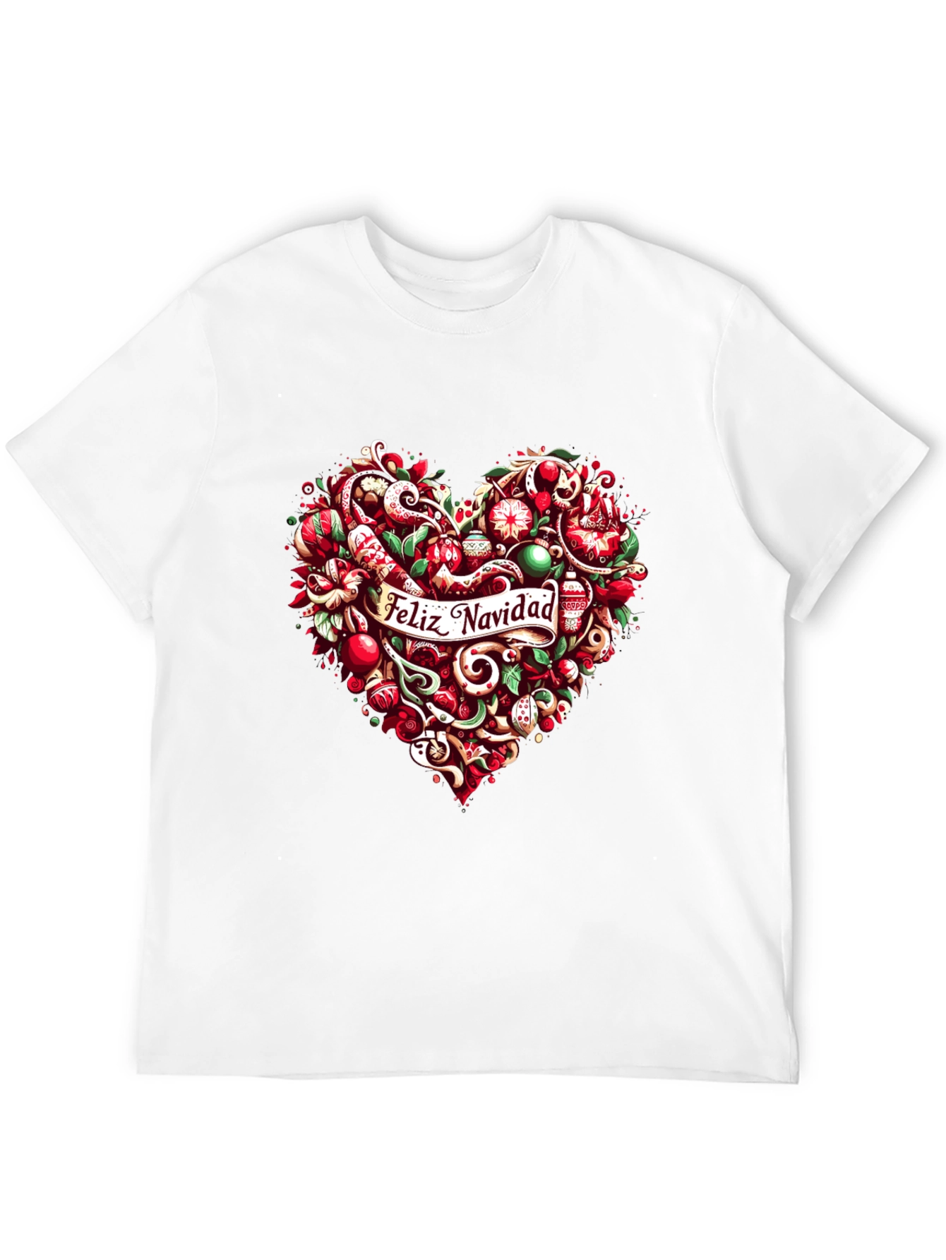 Feliz Navidad Heart Christmas Holiday T-Shirt