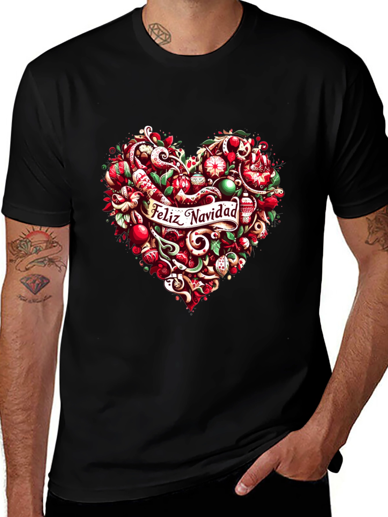 Feliz Navidad Heart Christmas Holiday T-Shirt