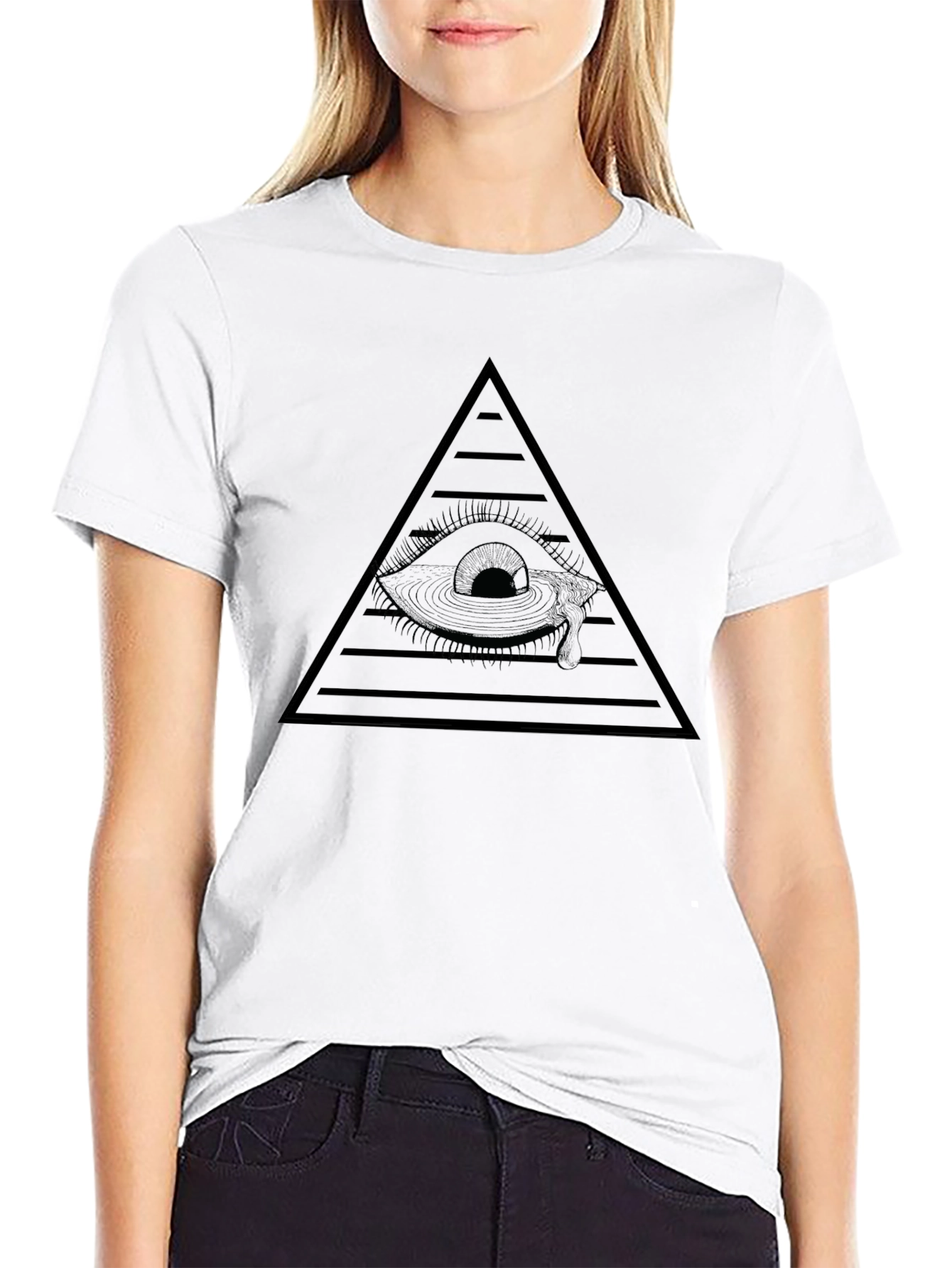 Illuminati Eye Pyramid Graphic Tee - Black