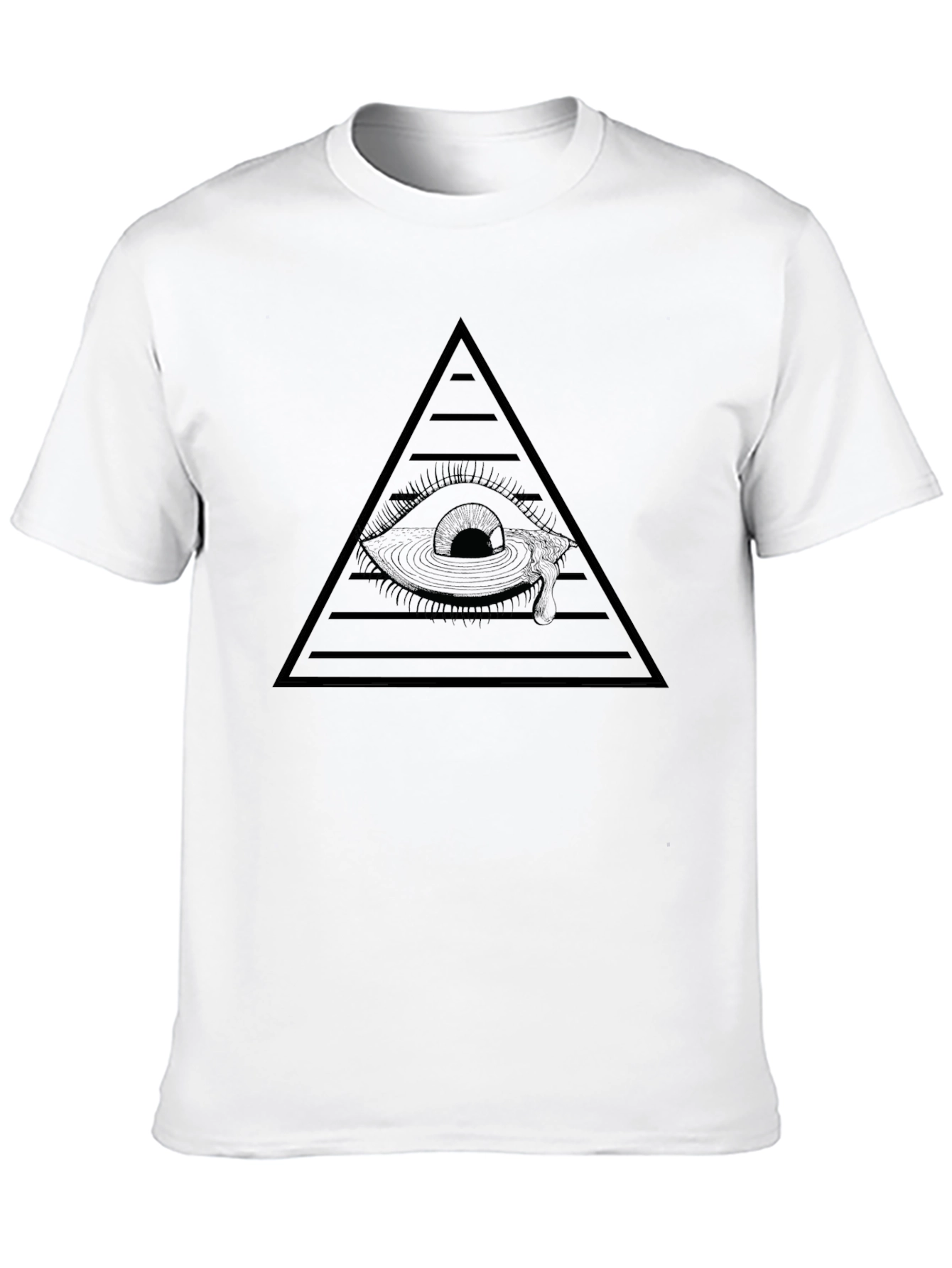 Illuminati Eye Pyramid Graphic Tee - Black
