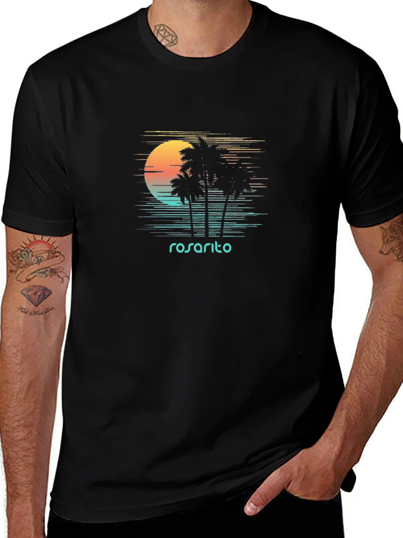 Rosarito Palm Sunset Graphic Tee