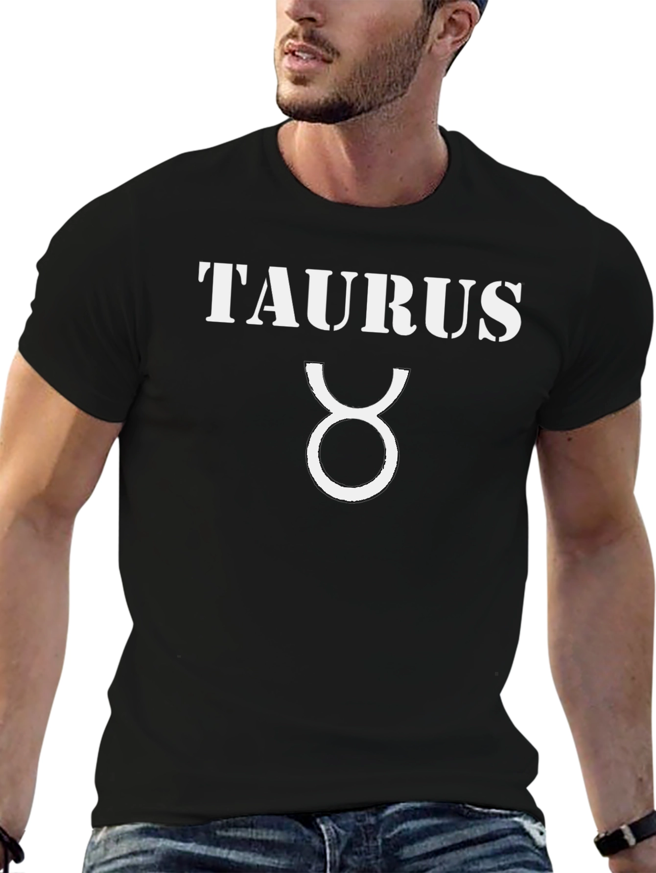 Taurus Zodiac Sign Black Graphic Tee