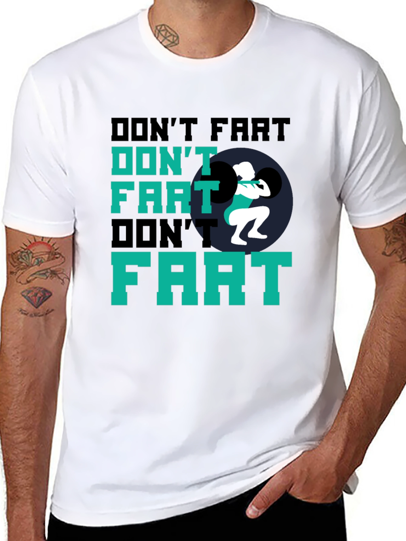 Dont Fart Weightlifting Black T-Shirt