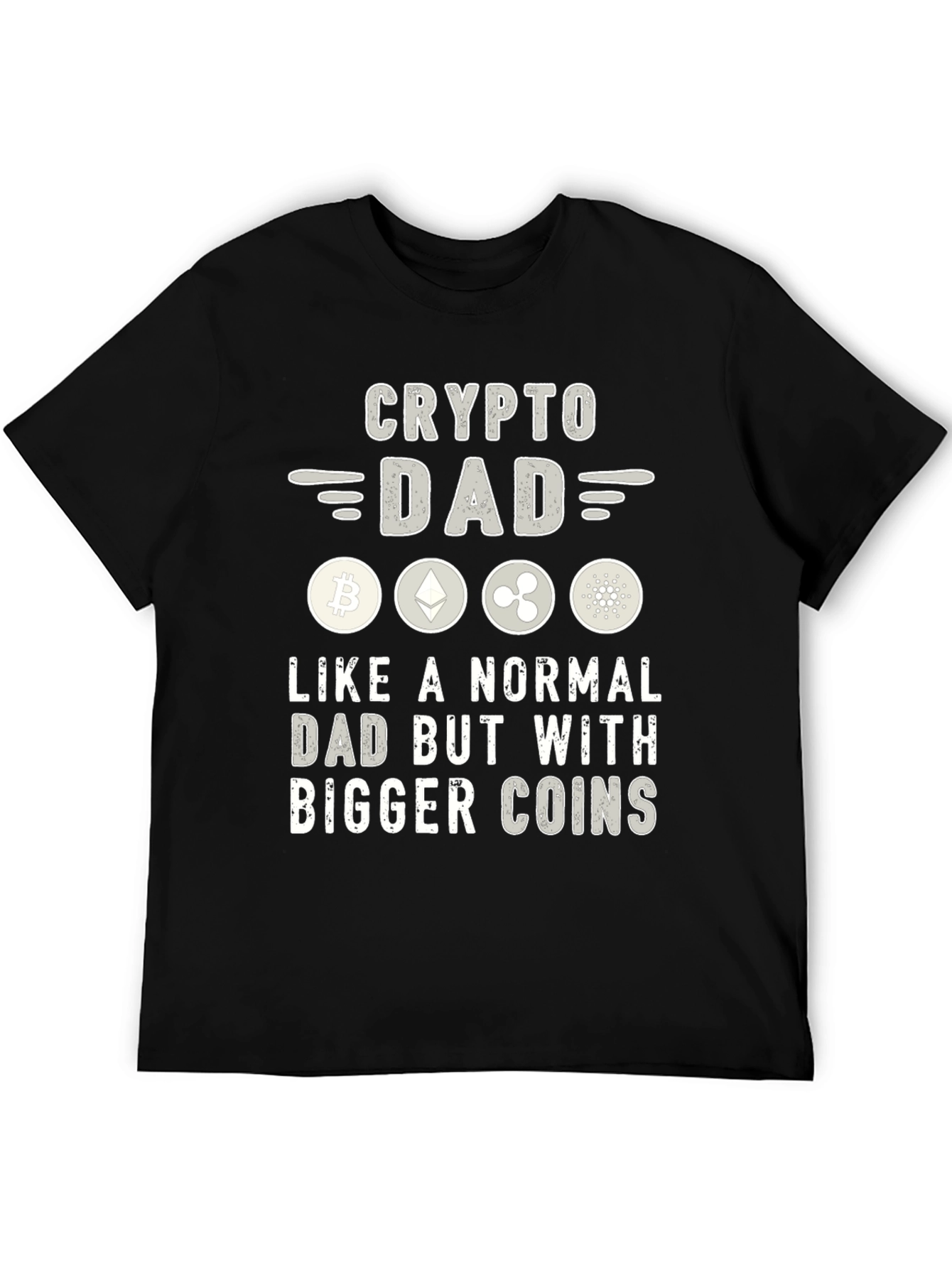 Crypto Dad T-Shirt - Bitcoin Ethereum Ripple Cardano