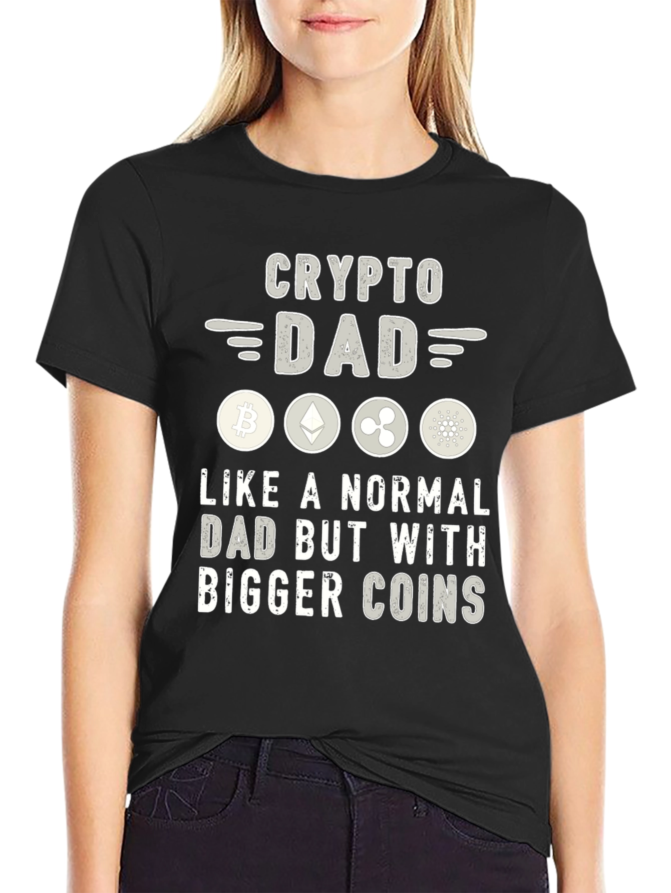 Crypto Dad T-Shirt - Bitcoin Ethereum Ripple Cardano
