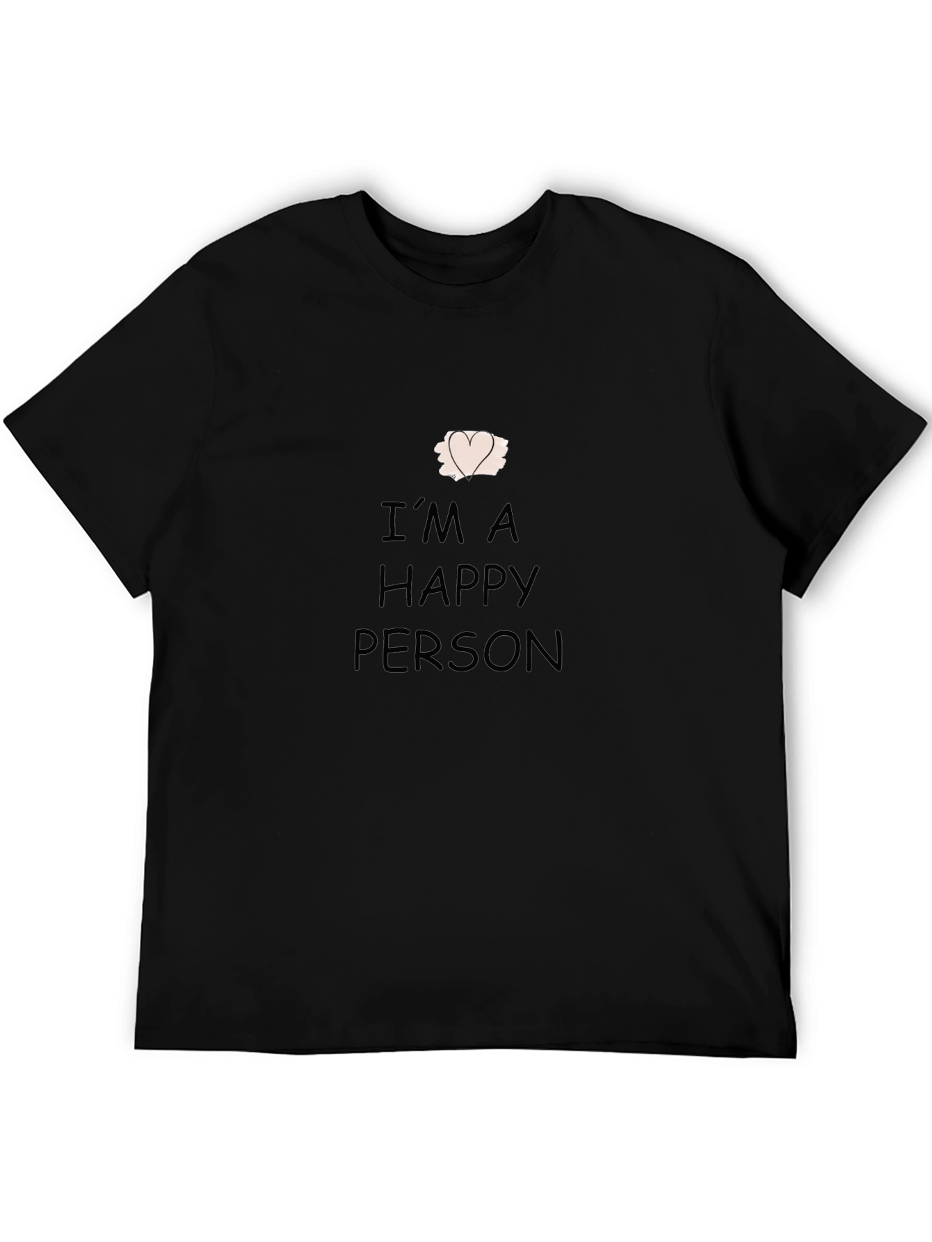 Happy Person Black T-Shirt
