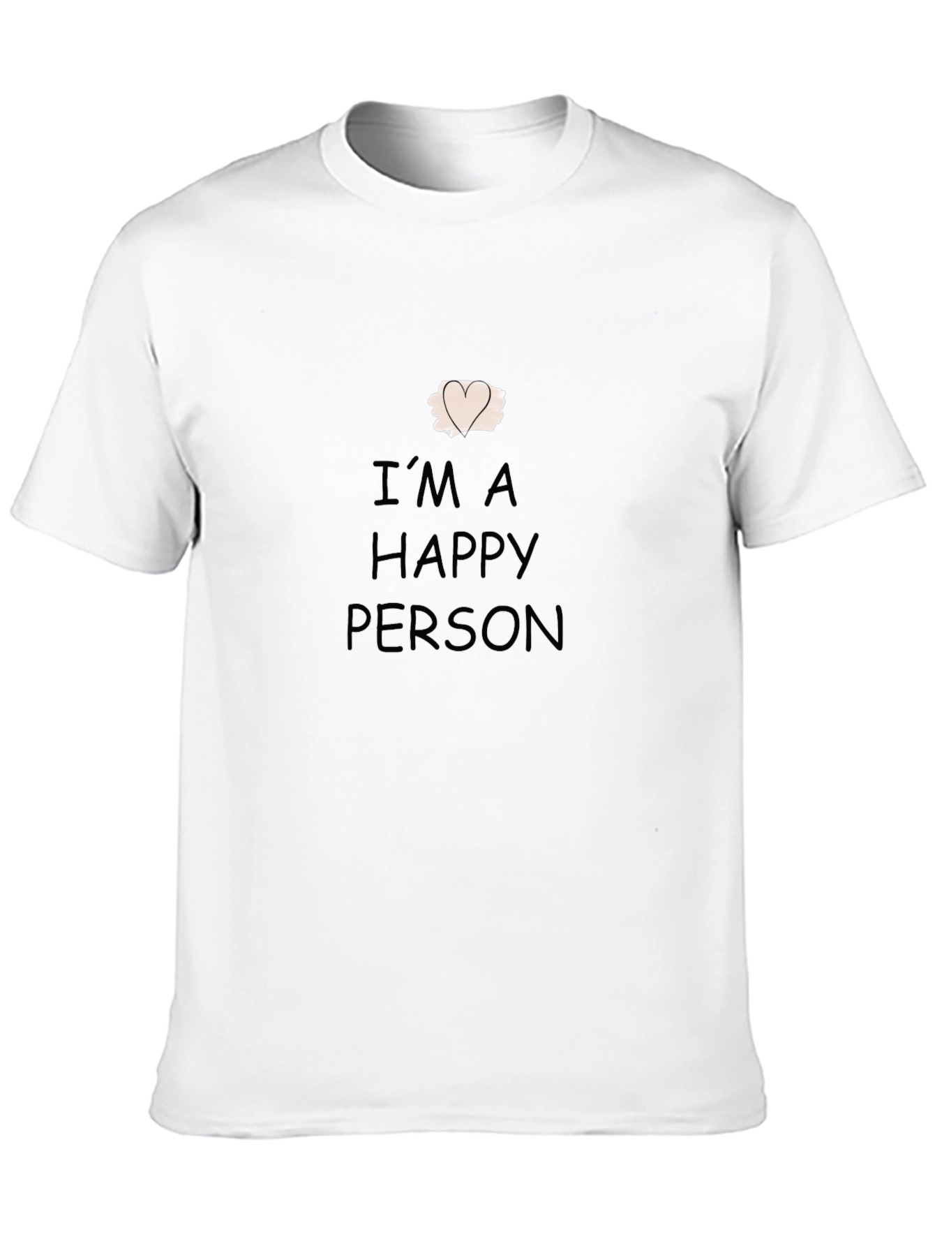 Happy Person Black T-Shirt