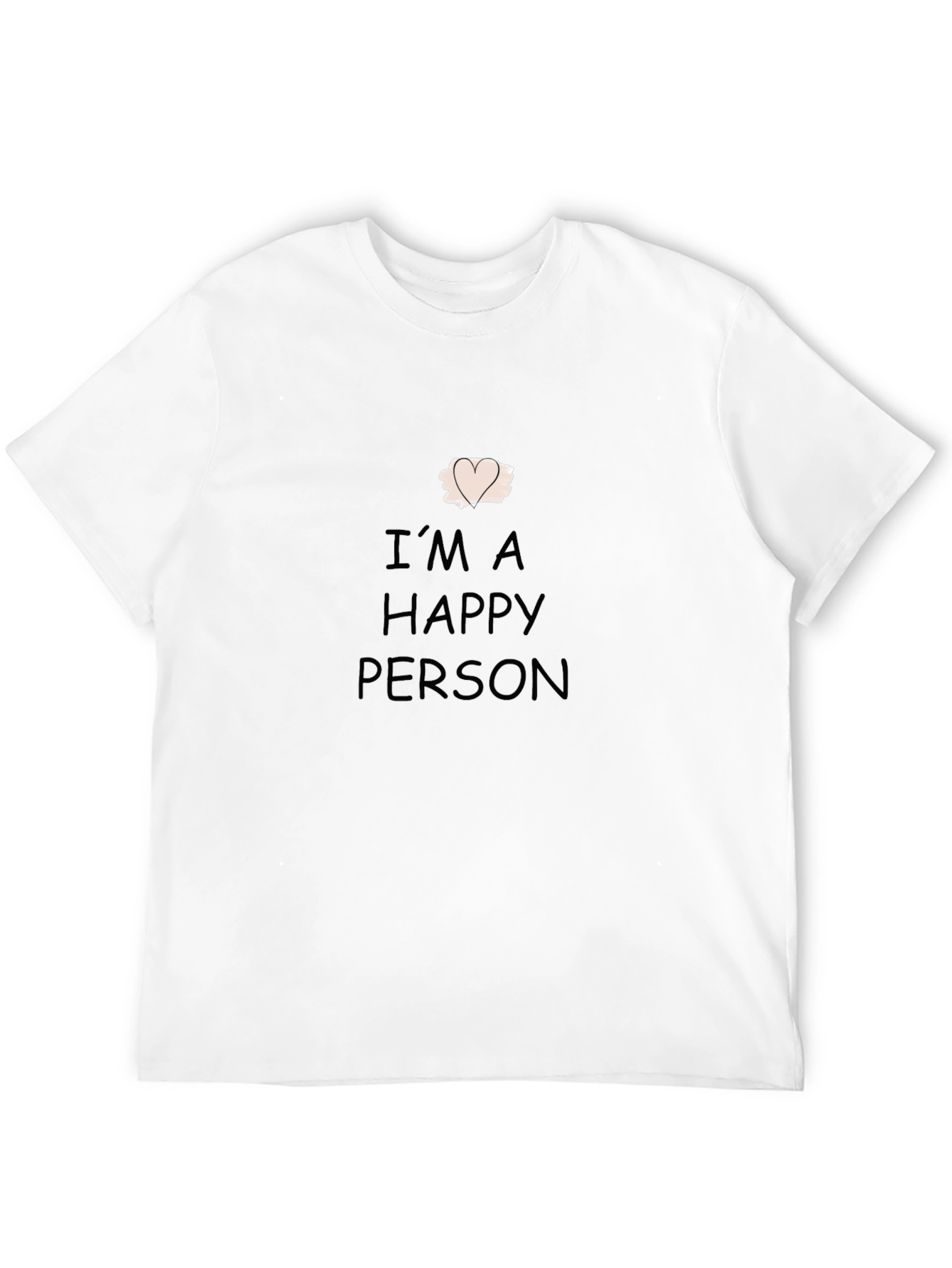 Happy Person Black T-Shirt
