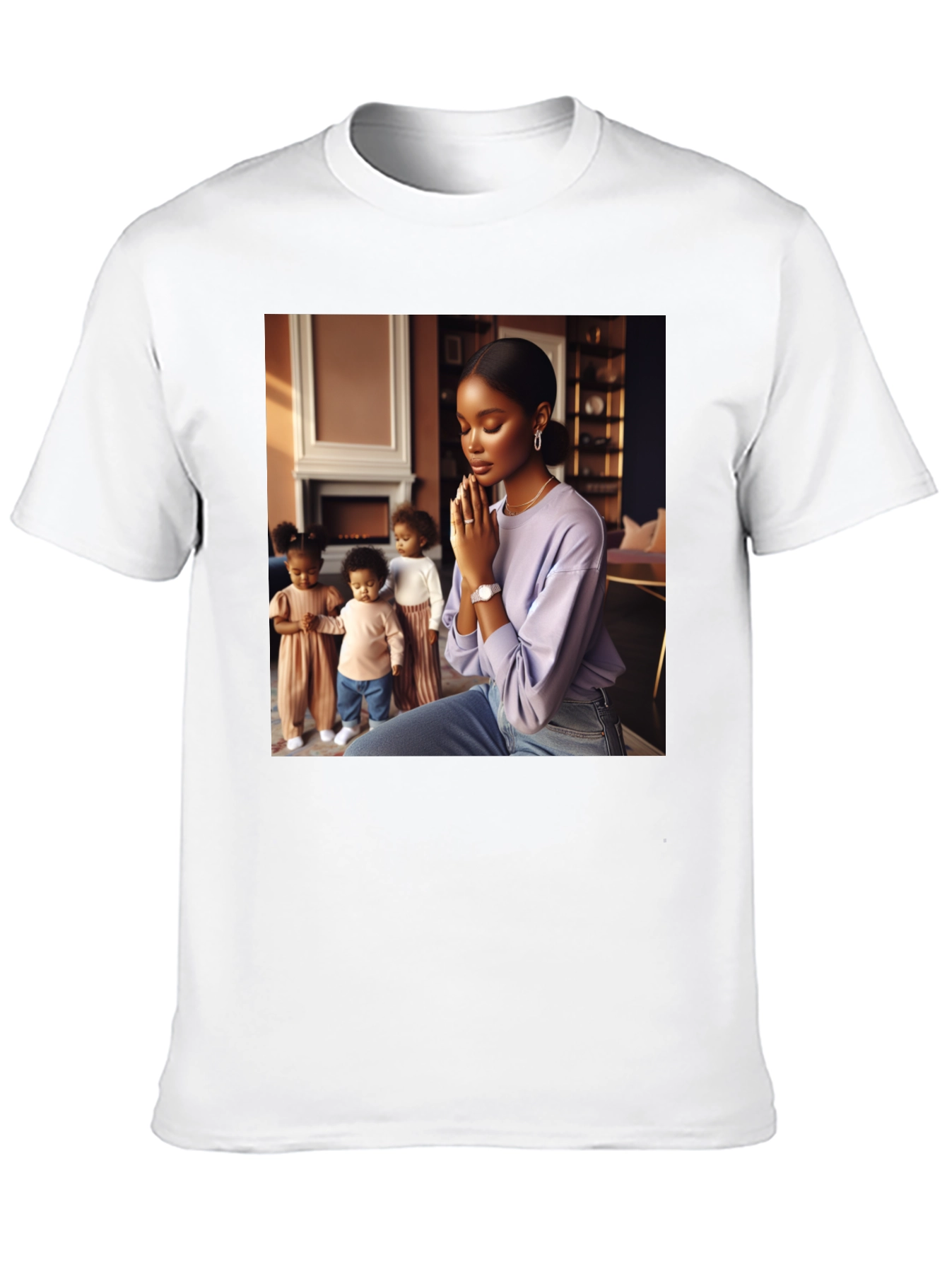Stylish Graphic Print Black T-Shirt