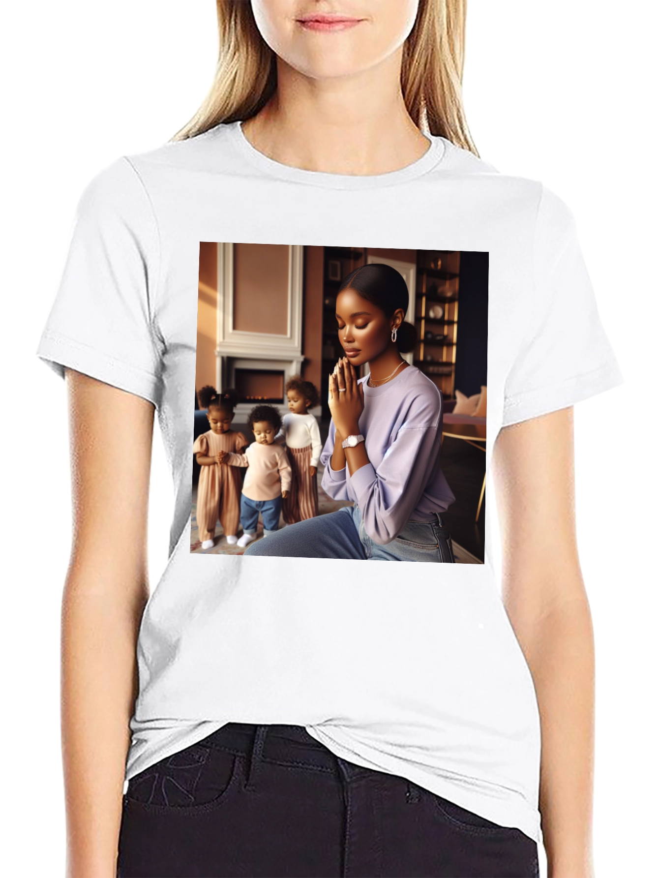 Stylish Graphic Print Black T-Shirt